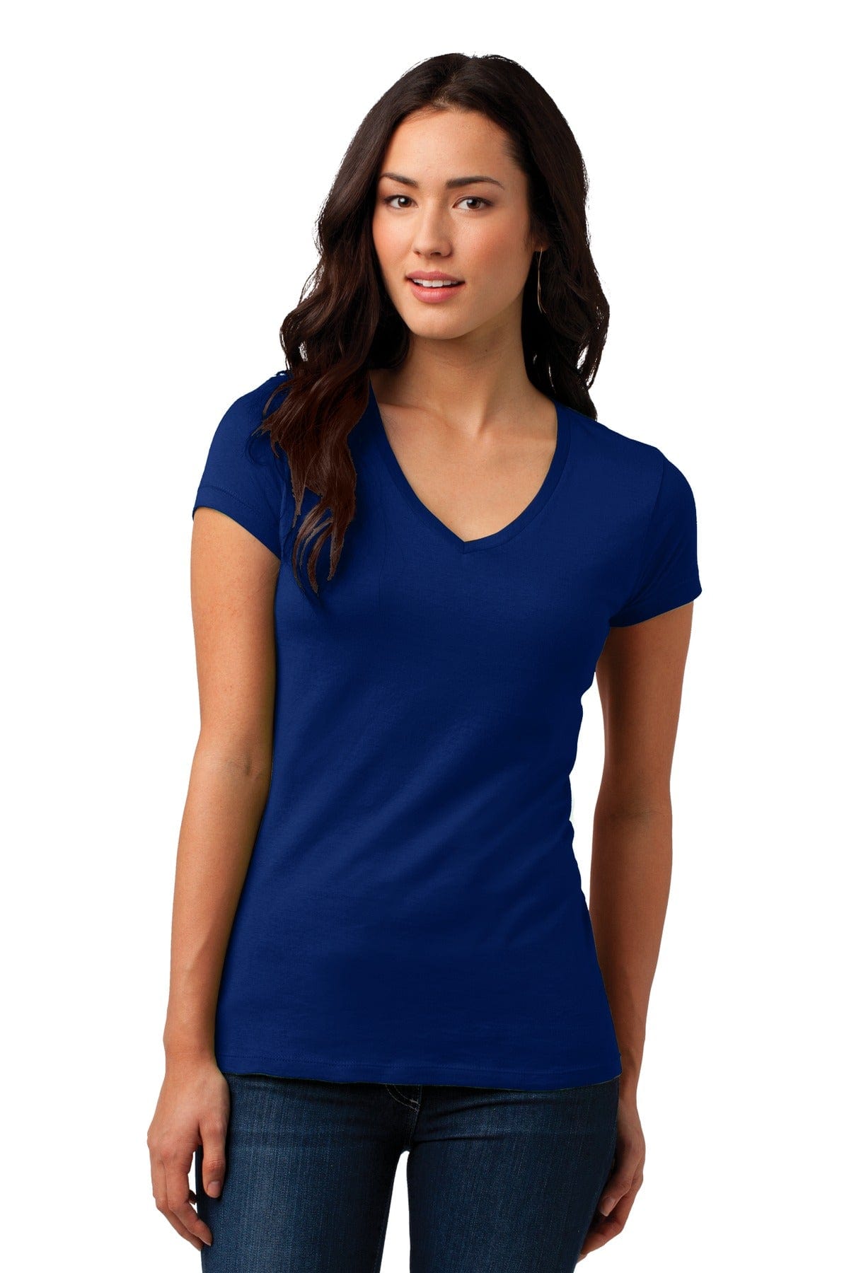 District T-Shirts XS / Deep Royal DISCONTINUED  District ®  Juniors Soft Wash V-Neck Tee. DT4501