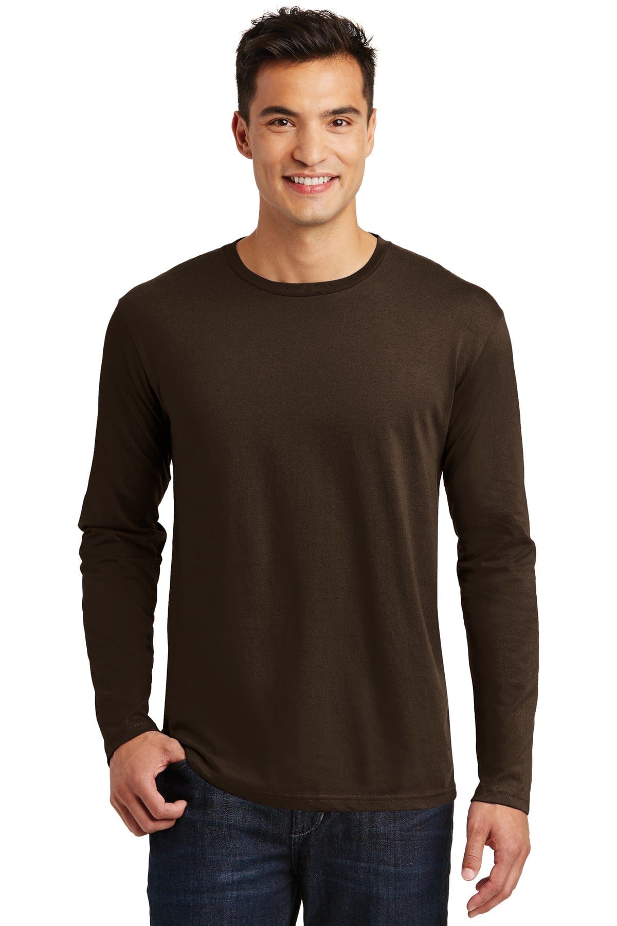 District T-Shirts XS / Espresso District DT105: Perfect Weight Long Sleeve Tee