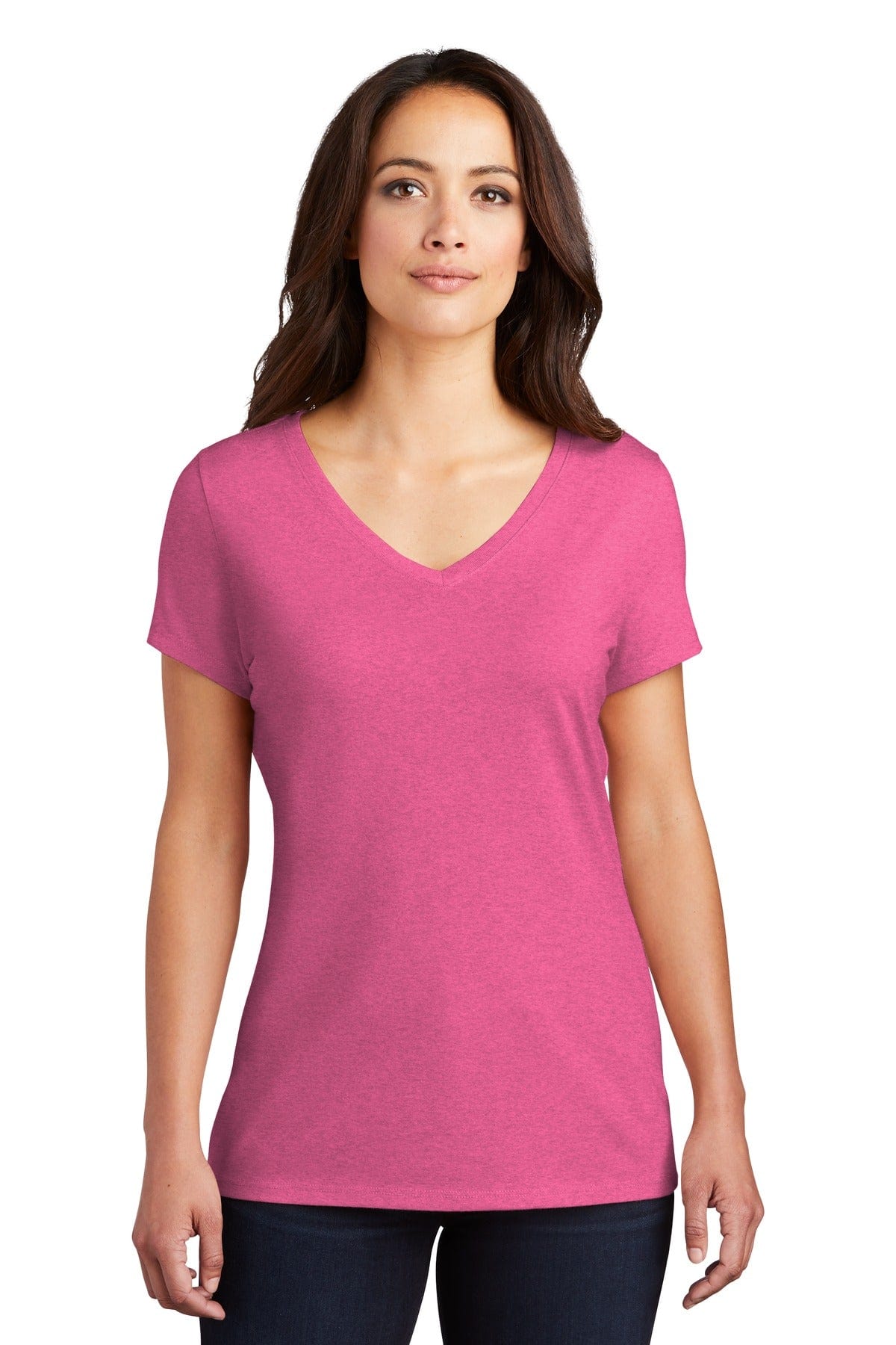 District T-Shirts XS / Fuchsia Frost District DM1350L: Women's Perfect Tri V-Neck Tee