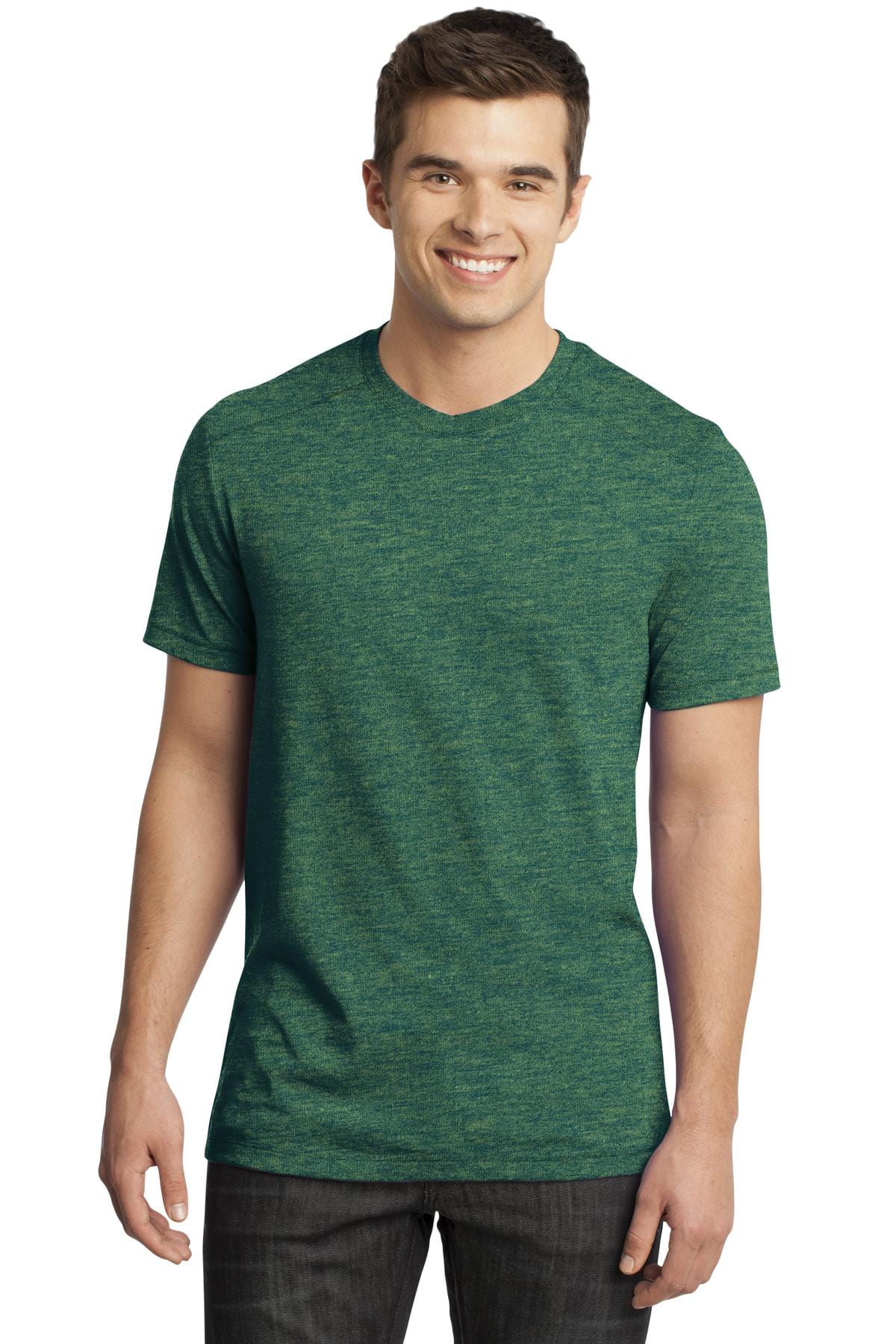 District T-Shirts XS / Green Gravel DISCONTINUED   ®  - Young Mens Gravel 50/50 Notch Crew Tee. DT1400