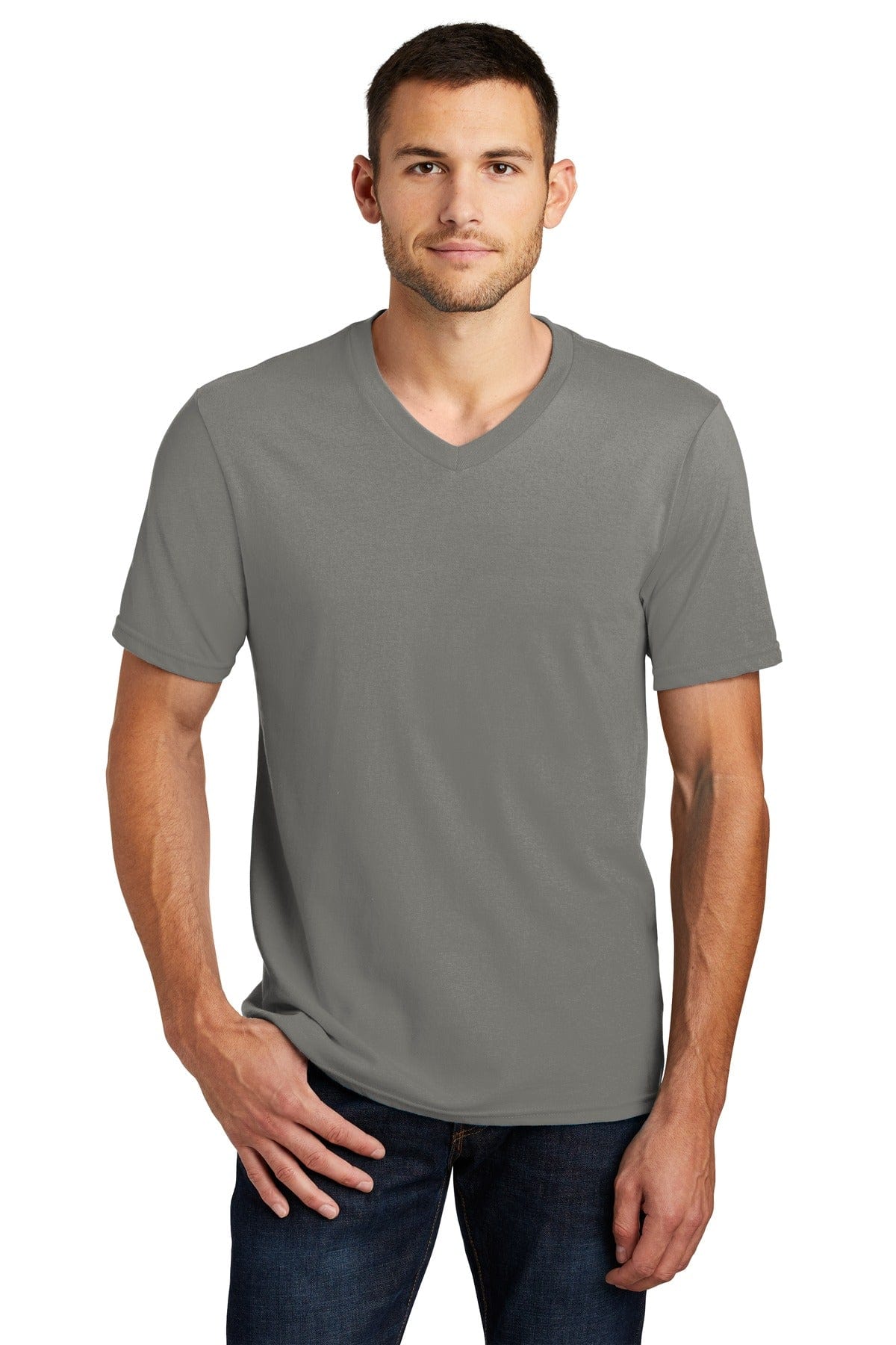 District T-Shirts XS / Grey District DT6500: Very Important Tee, V-Neck
