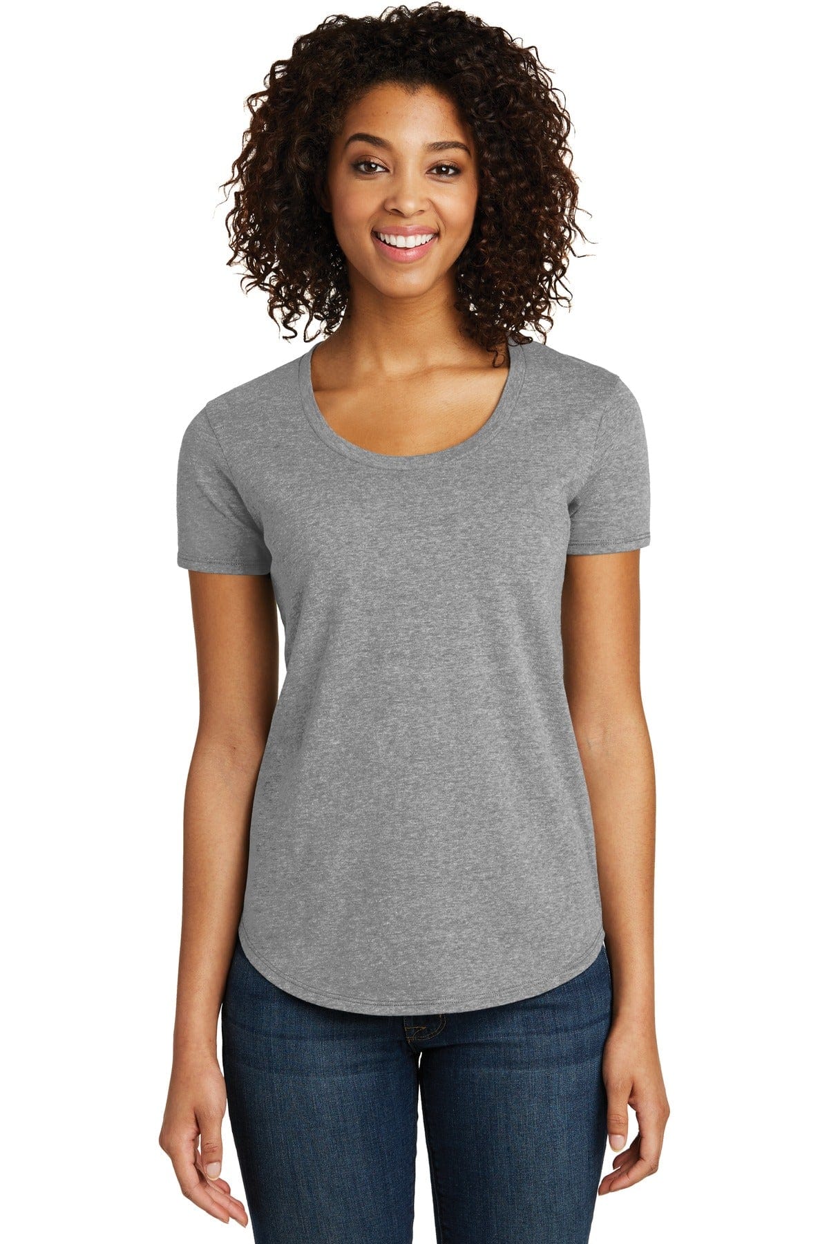 District T-Shirts XS / Grey Frost District DT6401: Women's Fitted Very Important Tee, Scoop Neck