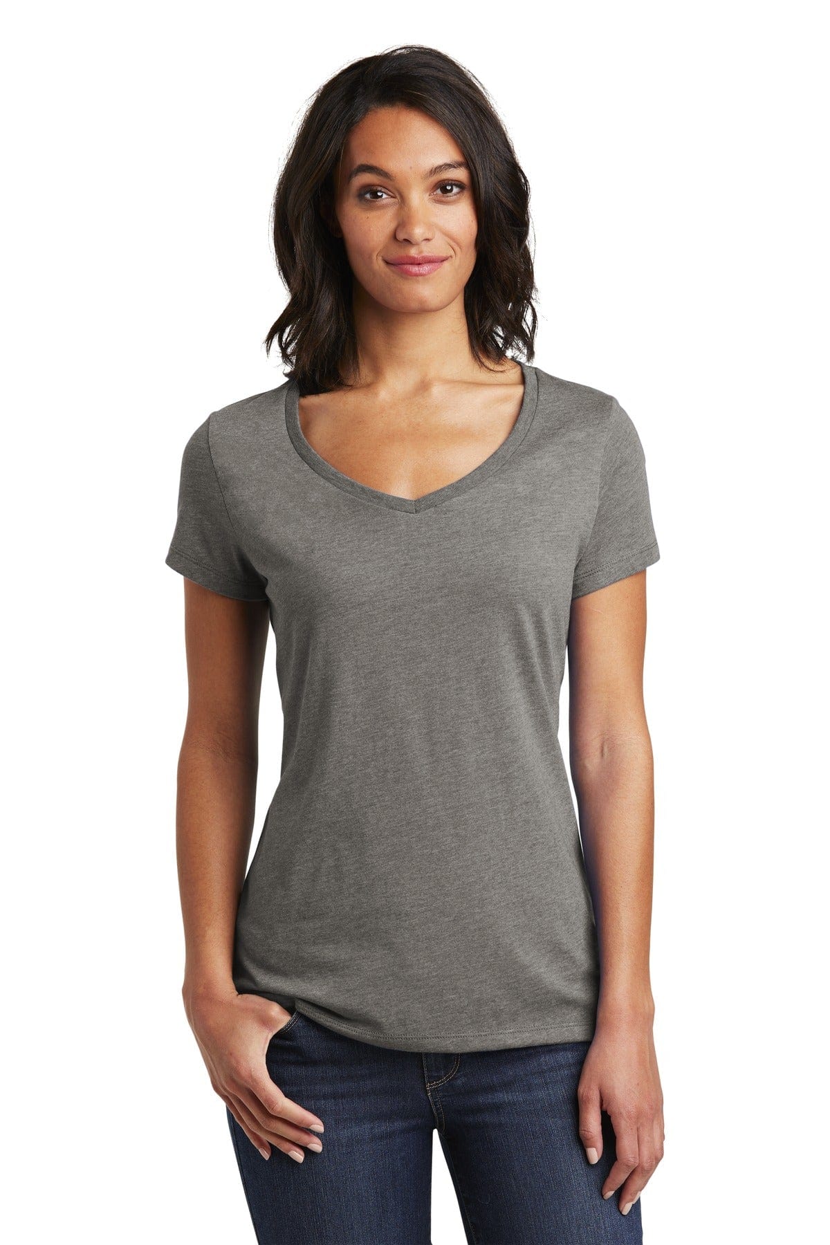 District T-Shirts XS / Grey Frost District DT6503: Women's Very Important Tee V-Neck.