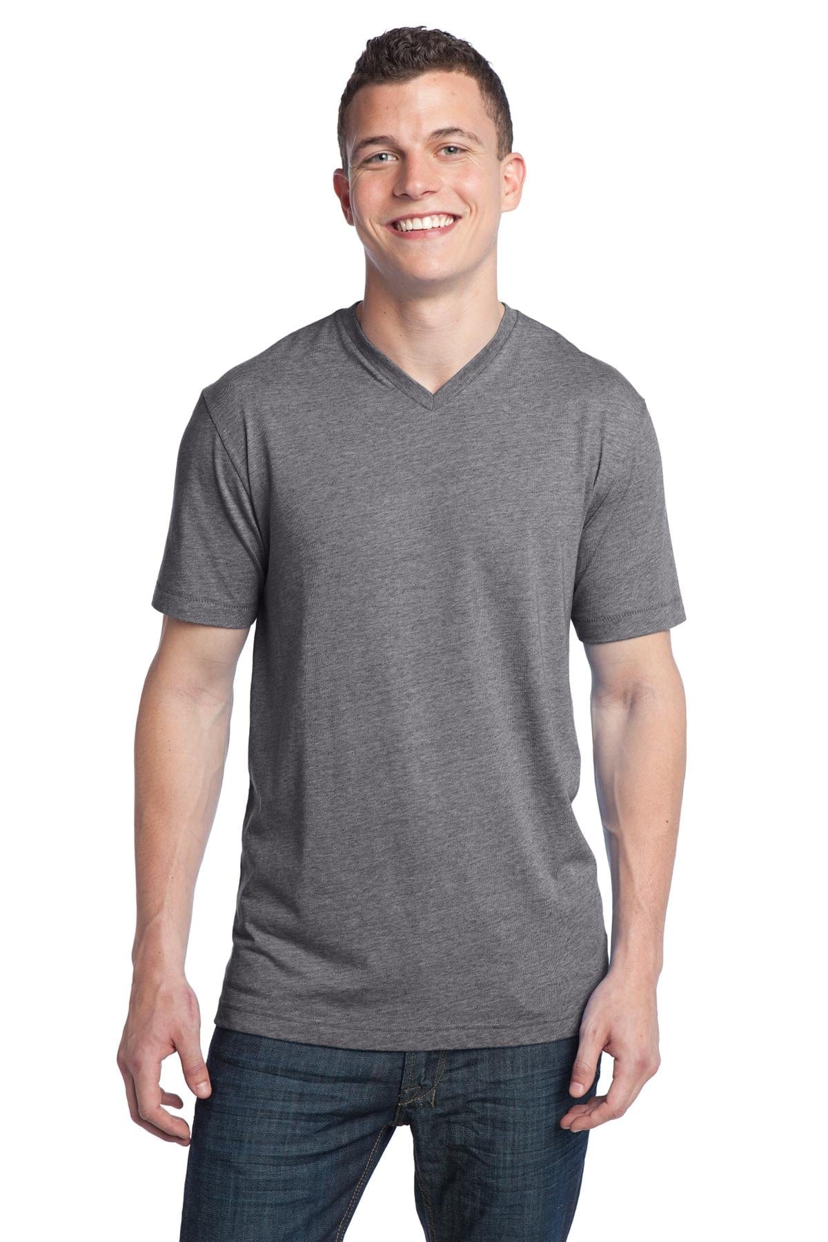 District T-Shirts XS / Grey Heather DISCONTINUED  District ®  - Young Mens Tri-Blend V-Neck Tee DT142V