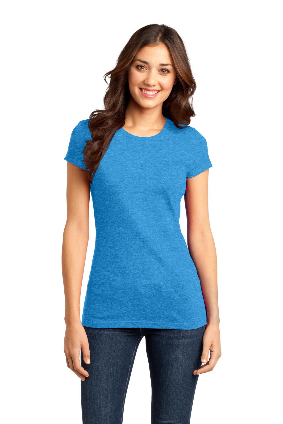 District T-Shirts XS / Heathered Bright Turquoise District Women's Fitted Very Important Tee DT6001, Extended Colors 2