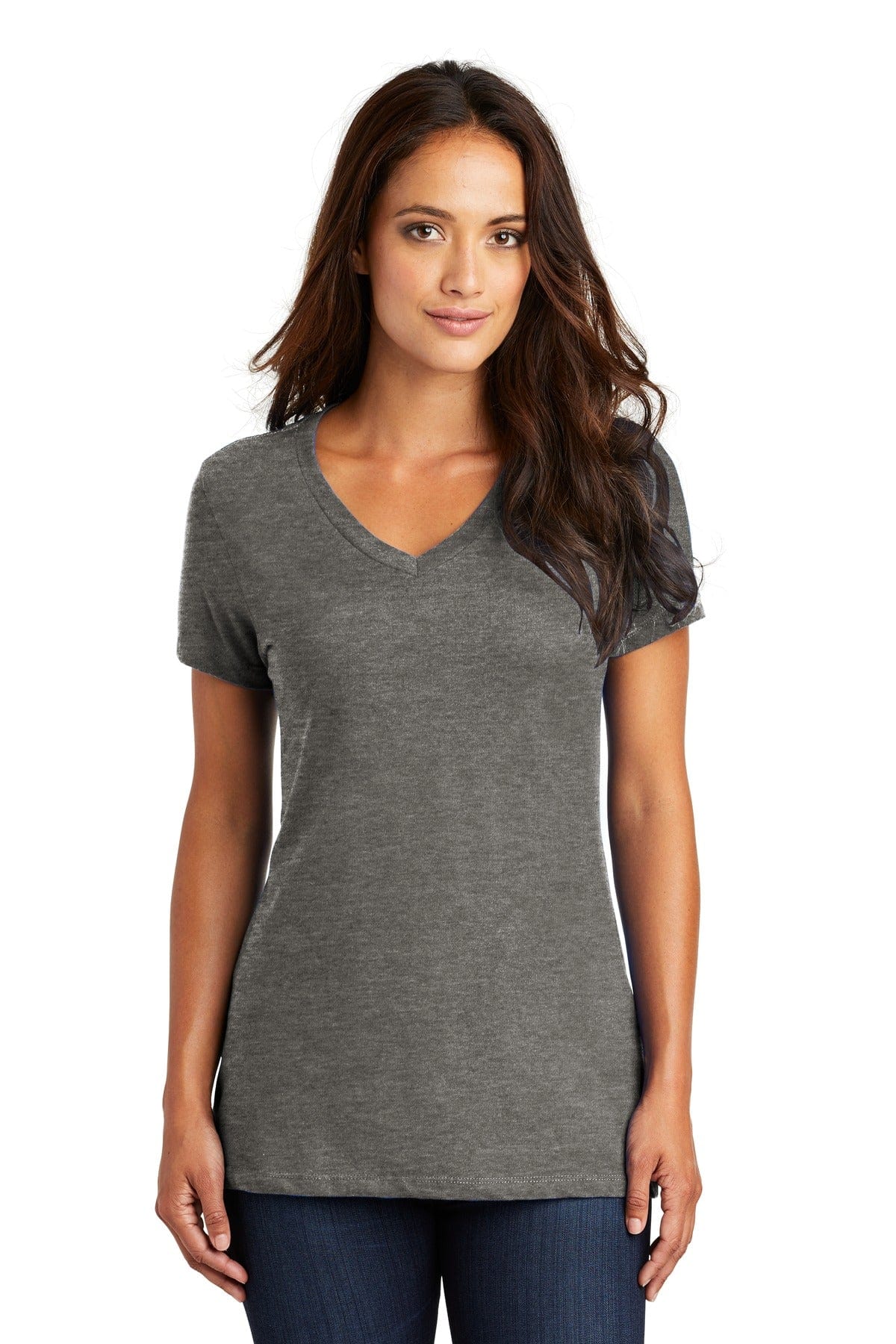 District T-Shirts XS / Heathered Charcoal District DM1170L: Women's Perfect Weight V-Neck Tee