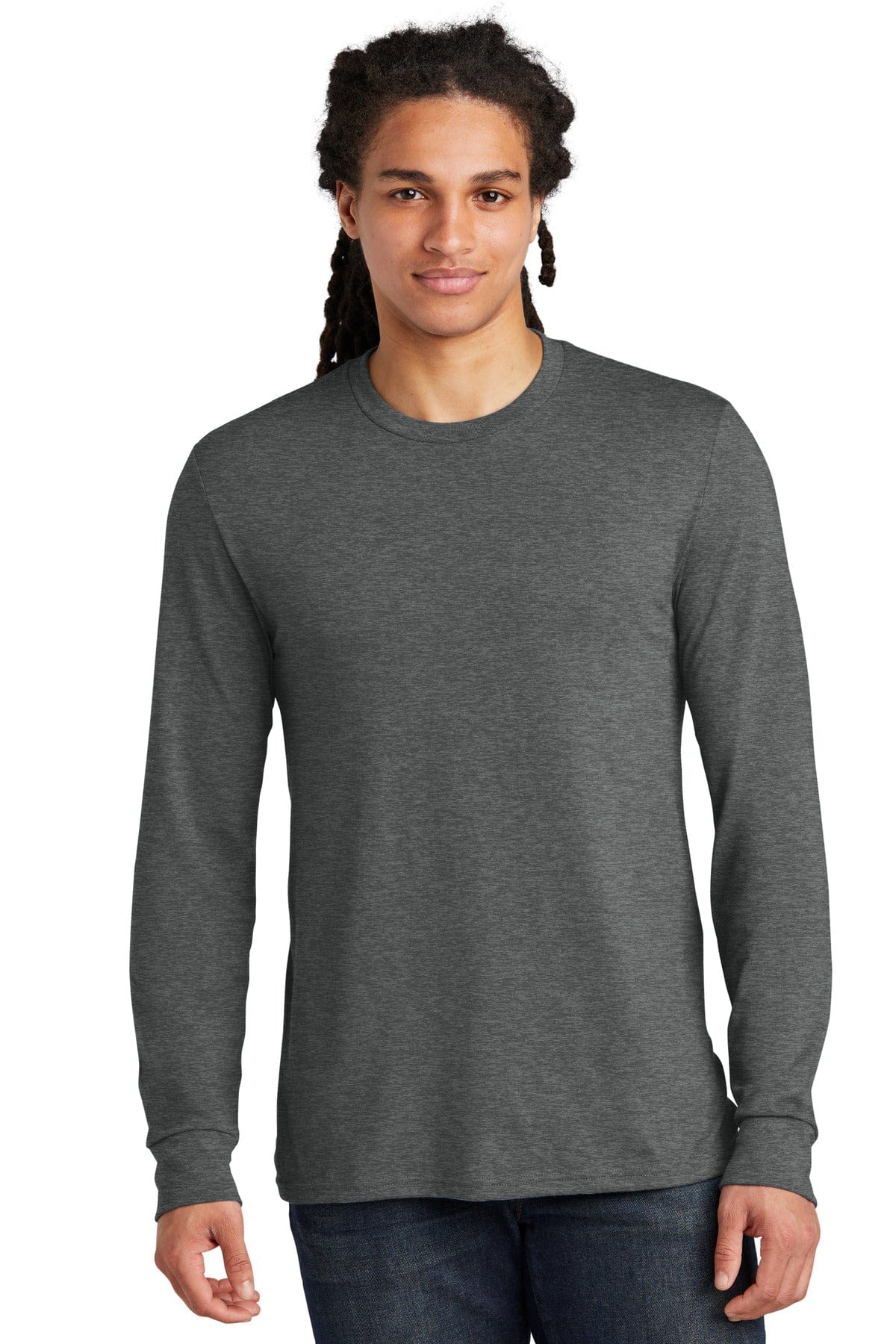 District T-Shirts XS / Heathered Charcoal District DM132: Perfect Tri Long Sleeve Tee