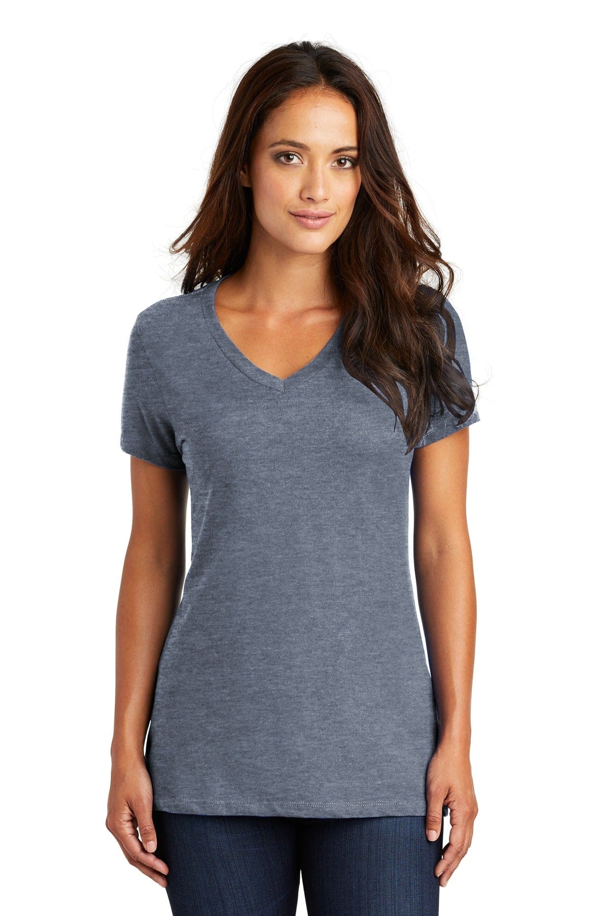 District T-Shirts XS / Heathered Navy District DM1170L: Women's Perfect Weight V-Neck Tee