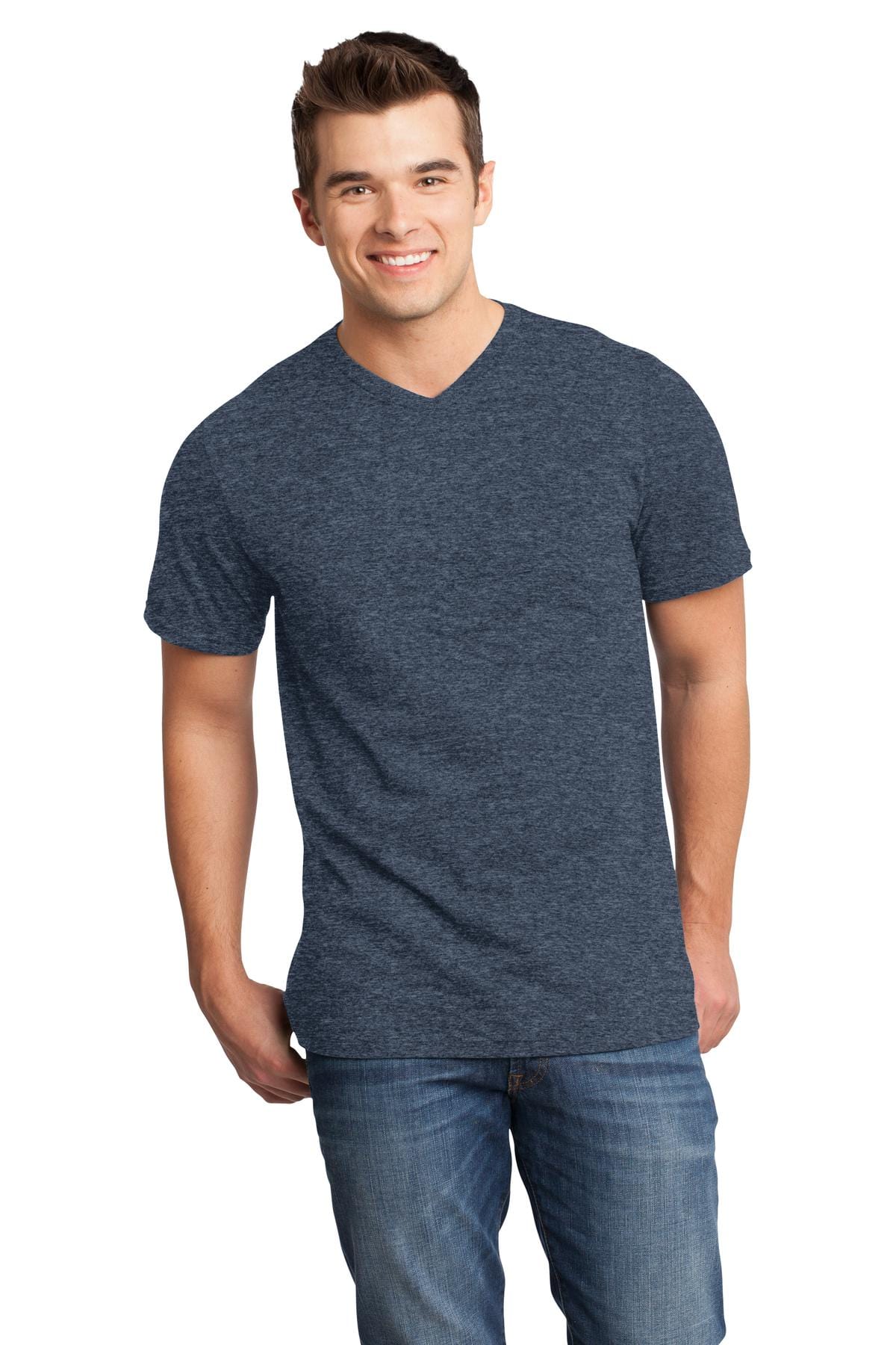 District T-Shirts XS / Heathered Navy District DT6500: Very Important Tee, V-Neck