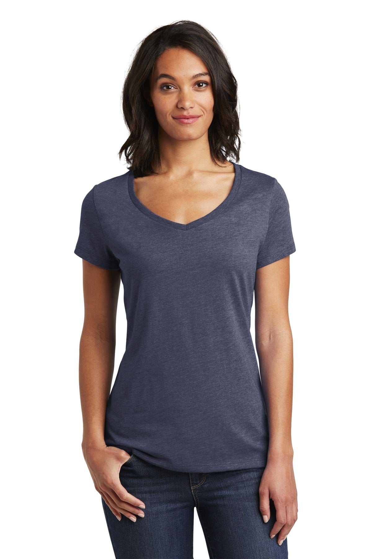 District T-Shirts XS / Heathered Navy District DT6503: Women's Very Important Tee V-Neck.