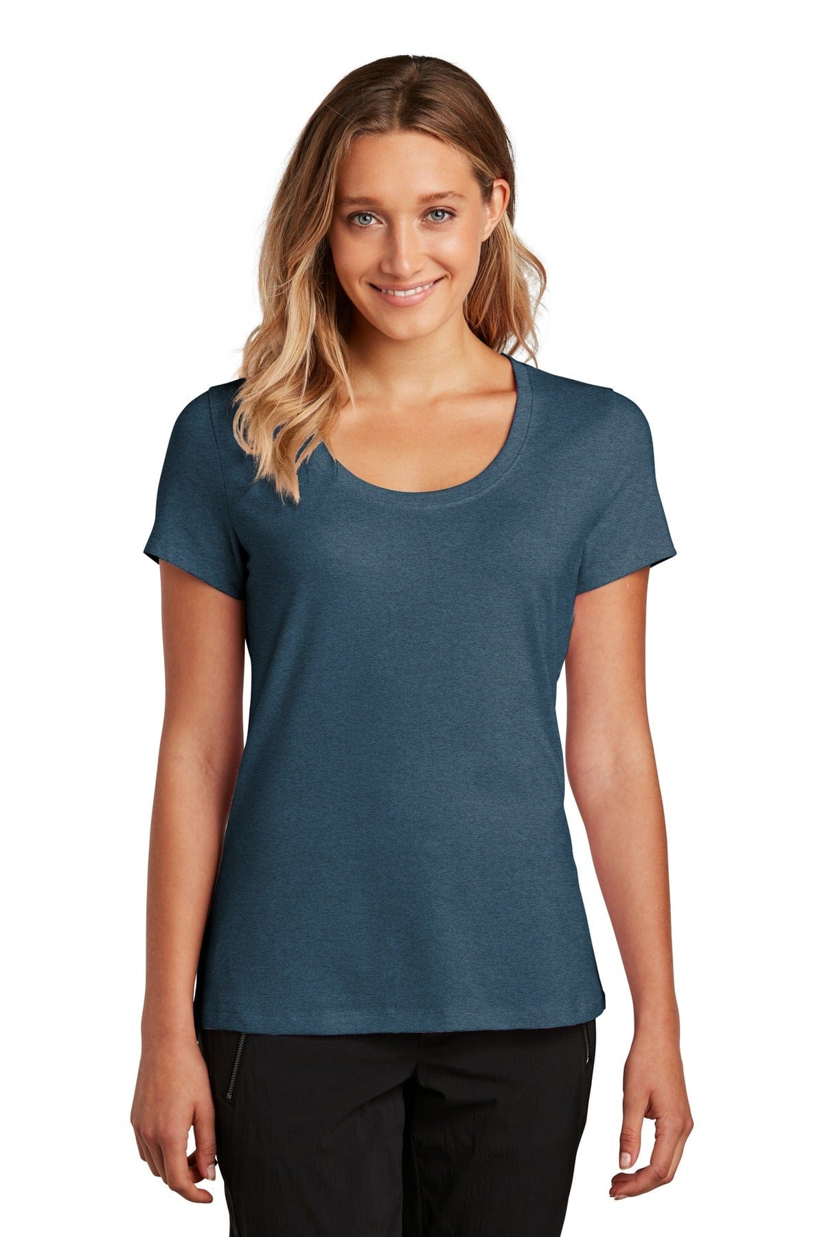 District T-Shirts XS / Heathered Neptune Blue District DT7501: Women's Flex Scoop Neck Tee