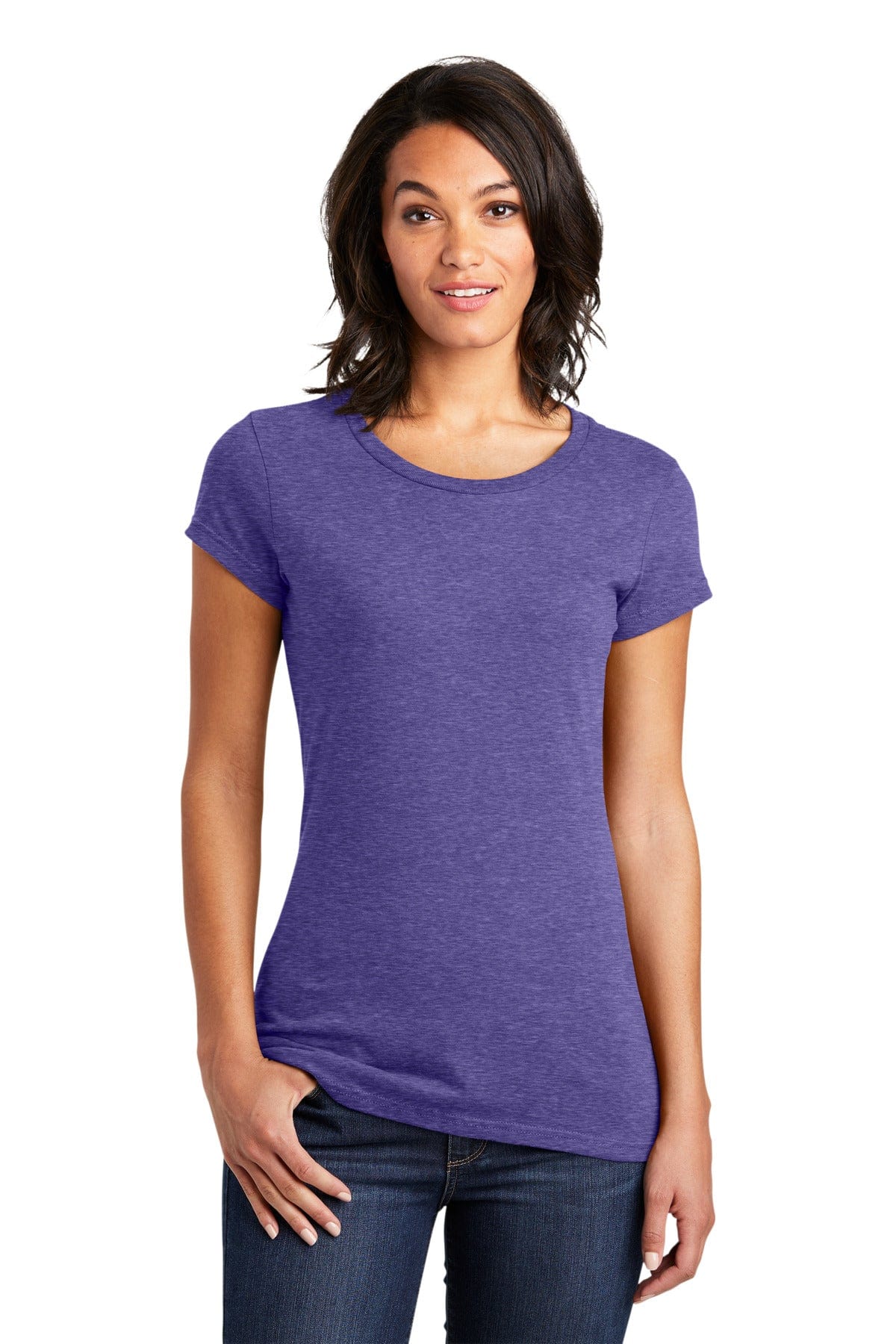 District T-Shirts XS / Heathered Purple District ®  Women's Fitted Very Important Tee ® . DT6001, Basic Colors