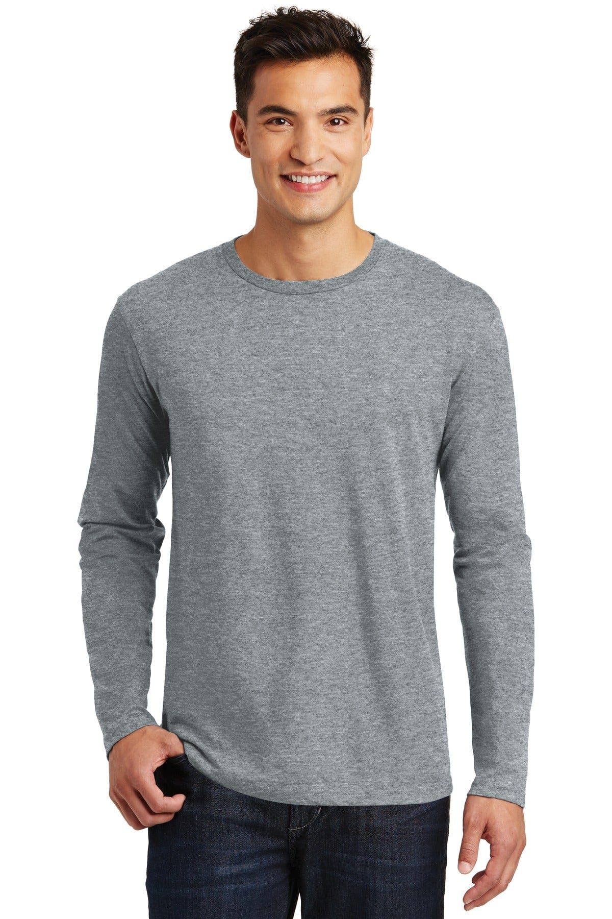 District T-Shirts XS / Heathered Steel District DT105: Perfect Weight Long Sleeve Tee