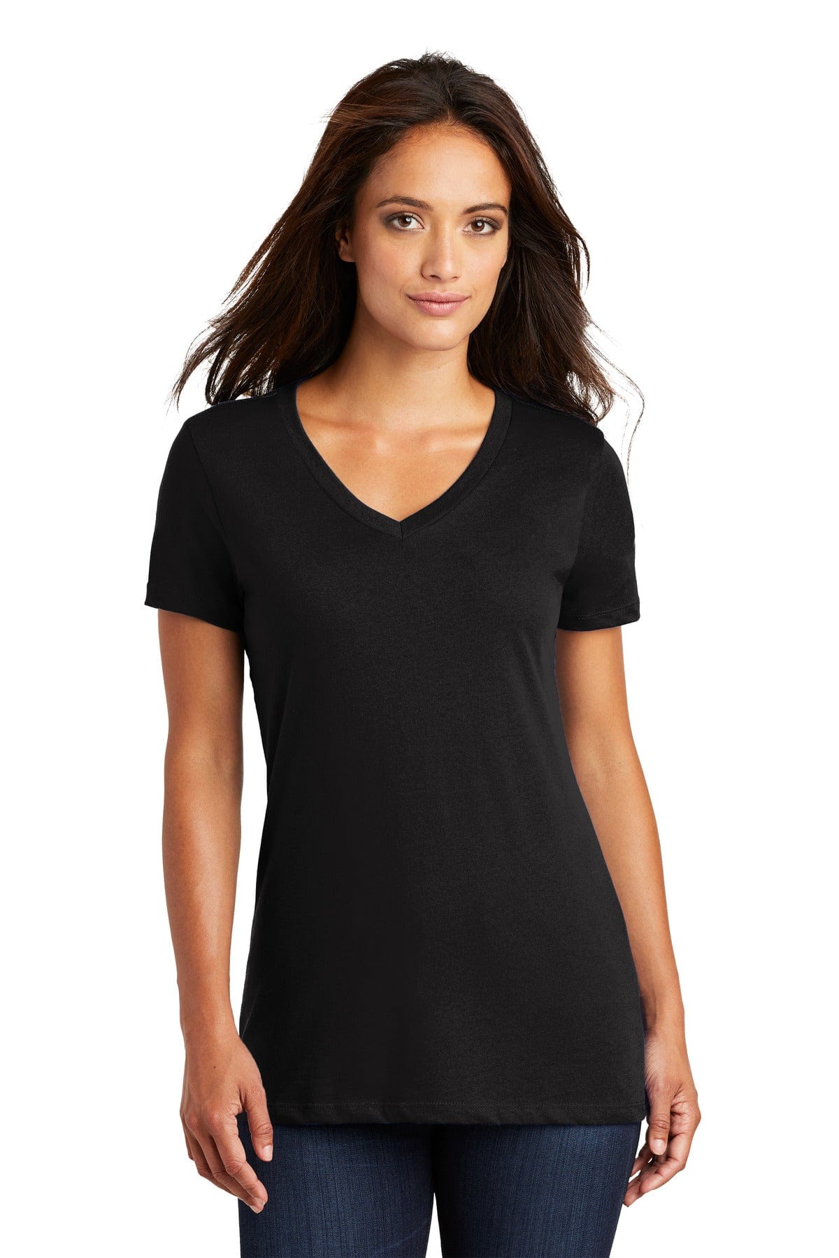 District T-Shirts XS / Jet Black District DM1170L: Women's Perfect Weight V-Neck Tee