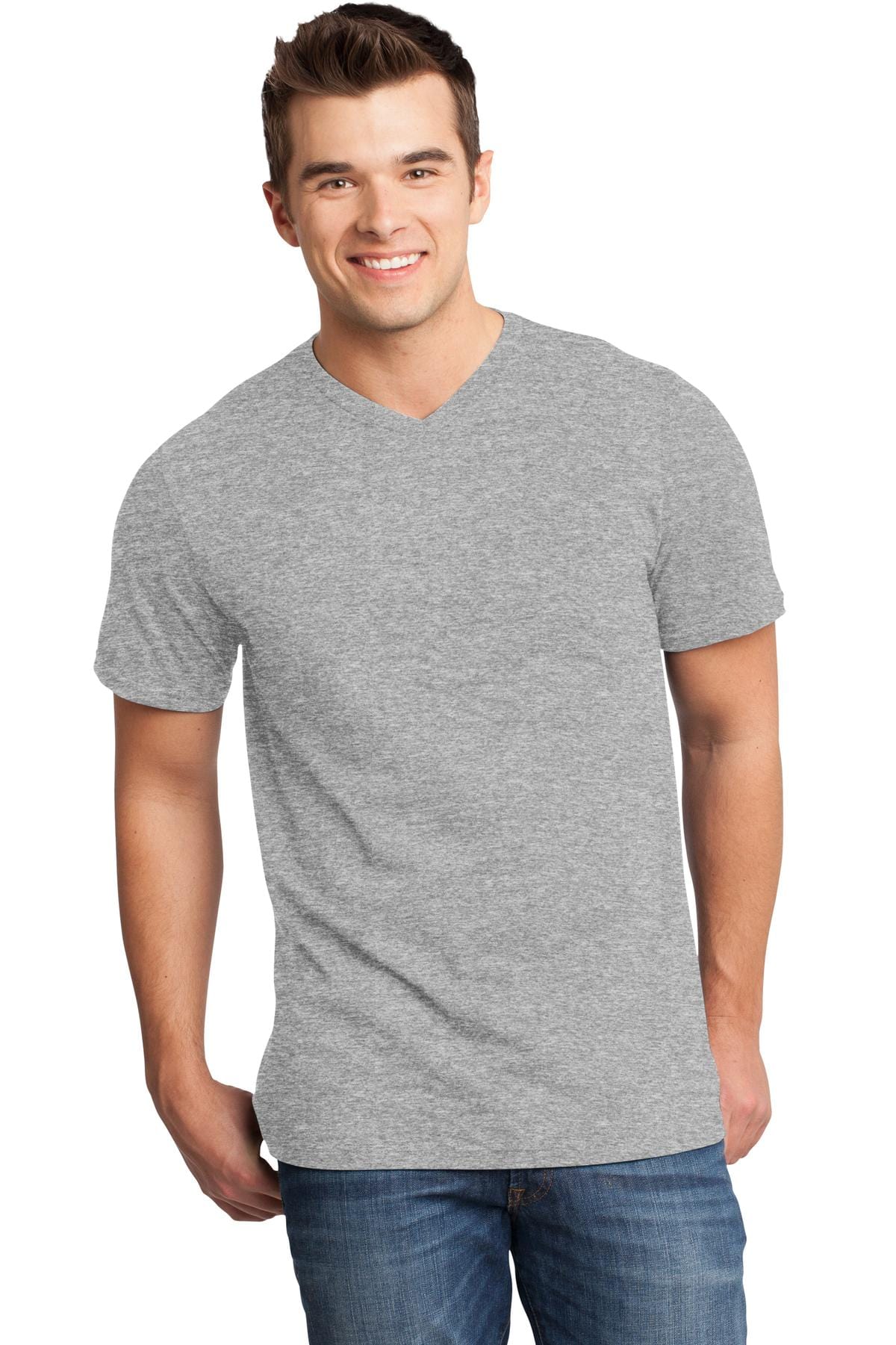 District T-Shirts XS / Light Heather Grey District DT6500: Very Important Tee, V-Neck