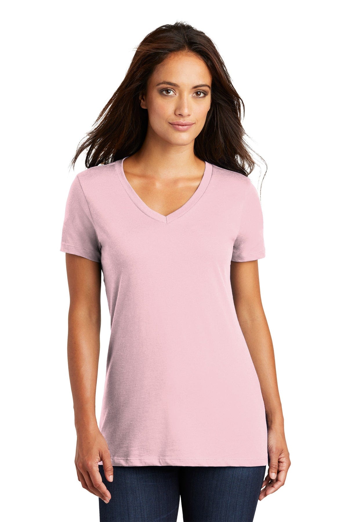 District T-Shirts XS / Light Pink District DM1170L: Women's Perfect Weight V-Neck Tee