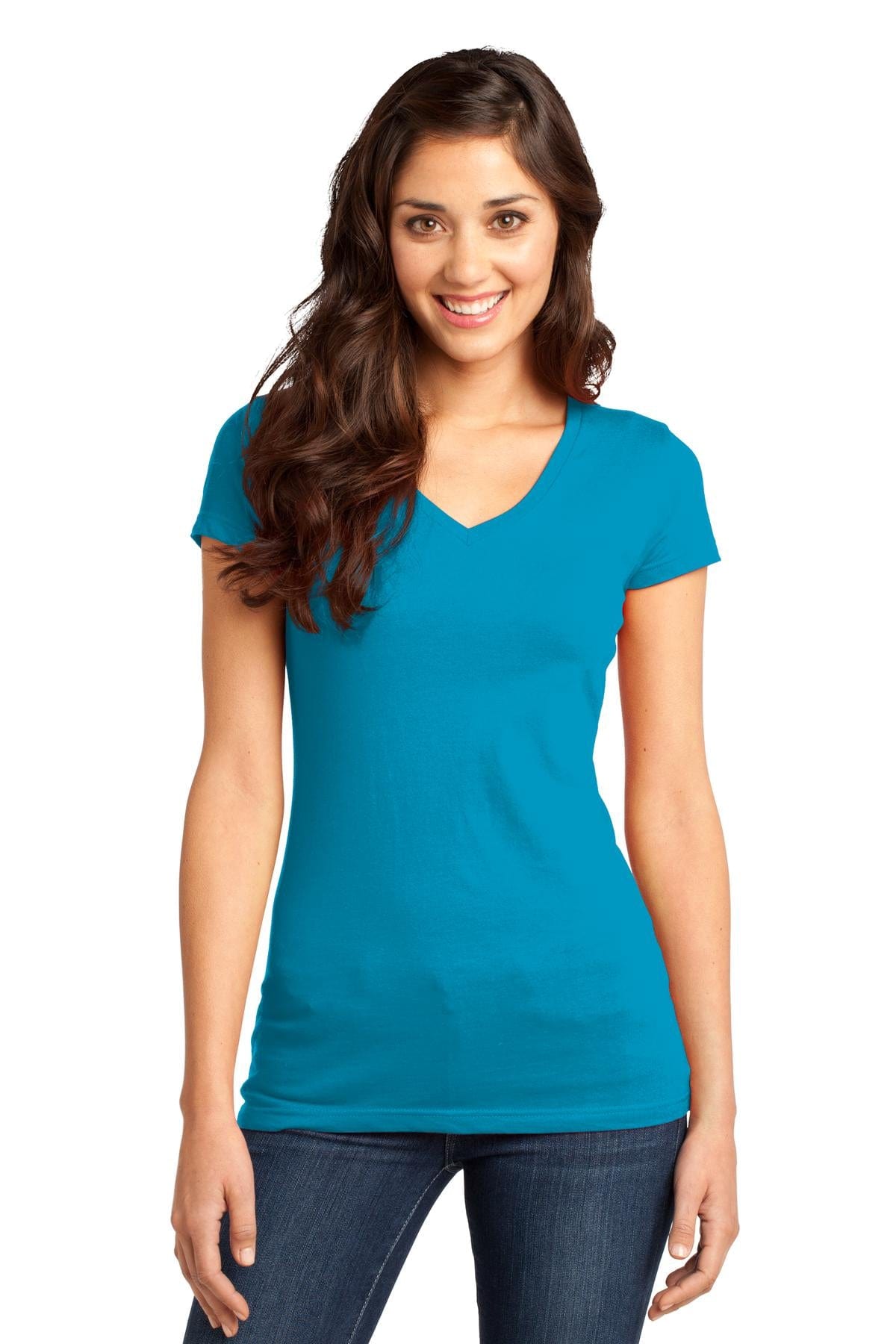 District T-Shirts XS / Light Turquoise DISCONTINUED  District ®  - Juniors Very Important Tee ®  V-Neck. DT6501