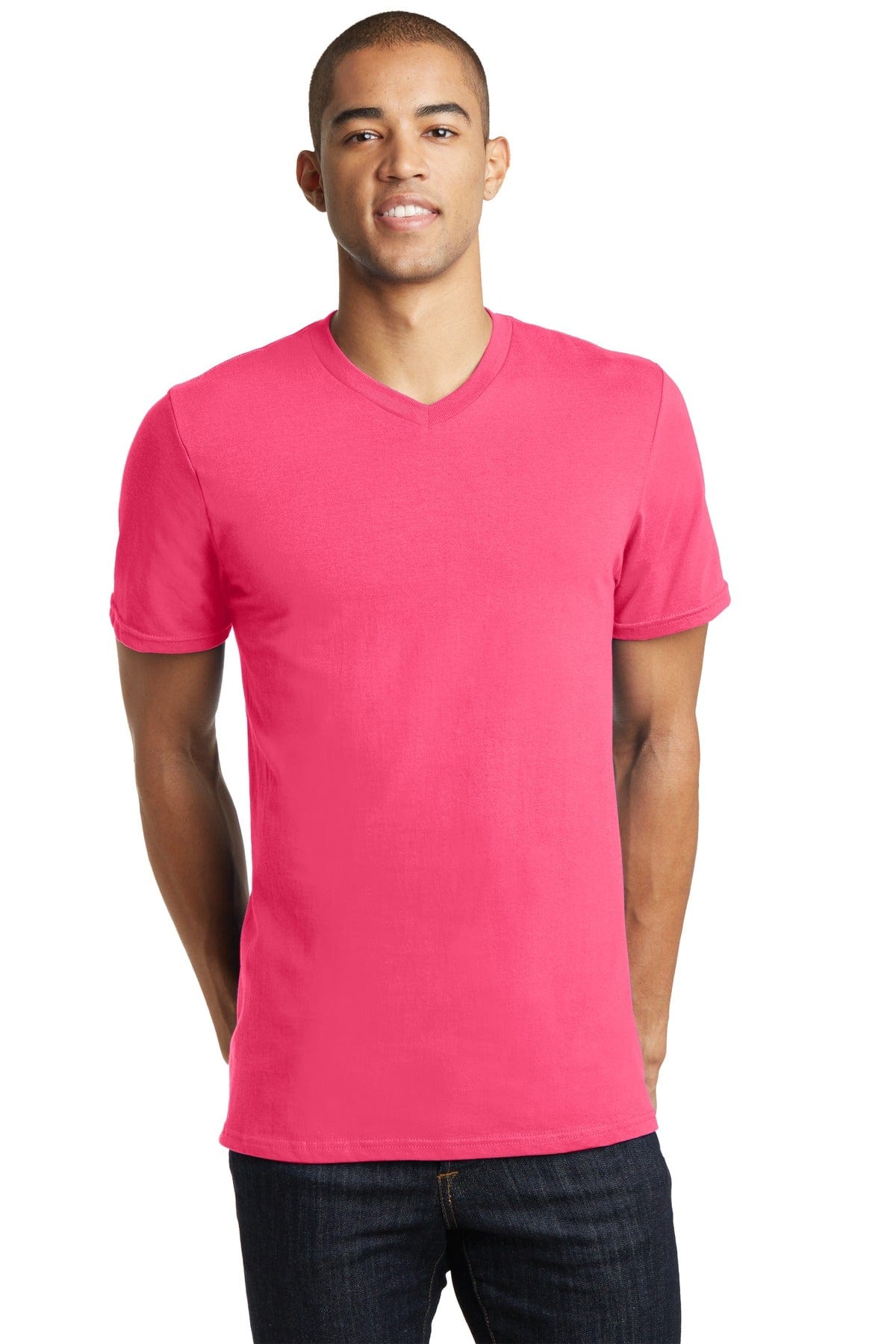 District T-Shirts XS / Neon Pink DISCONTINUED  District ®  - Young Mens The Concert Tee ®  V-Neck DT5500