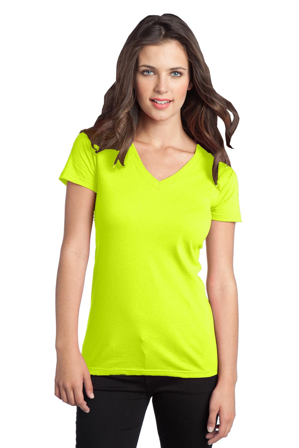 District T-Shirts XS / Neon Yellow DISCONTINUED  District ®  - Juniors The Concert Tee ®  V-Neck. DT5501