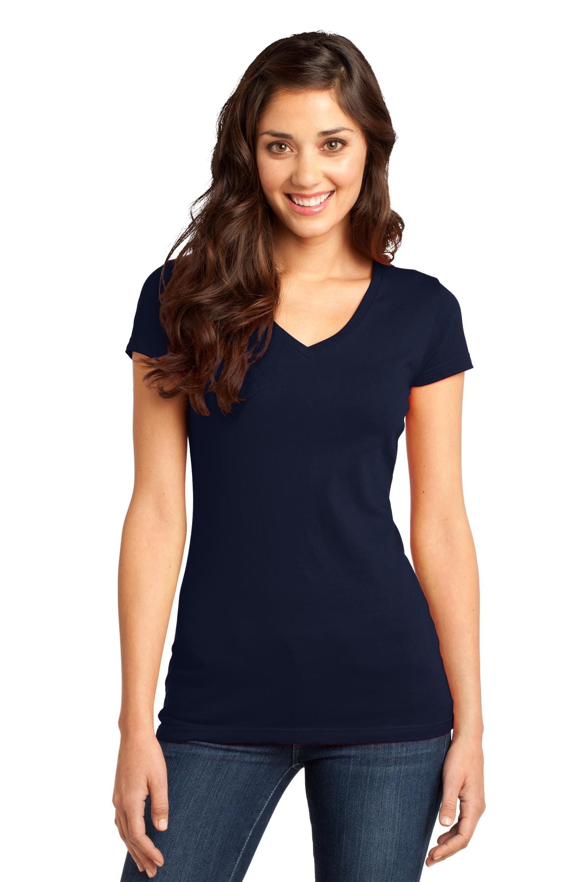 District T-Shirts XS / New Navy DISCONTINUED  District ®  - Juniors Very Important Tee ®  V-Neck. DT6501, Basic Colors