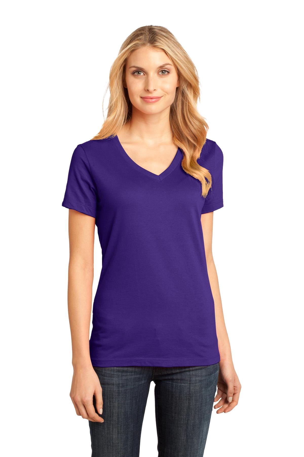 District T-Shirts XS / Purple District DM1170L: Women's Perfect Weight V-Neck Tee