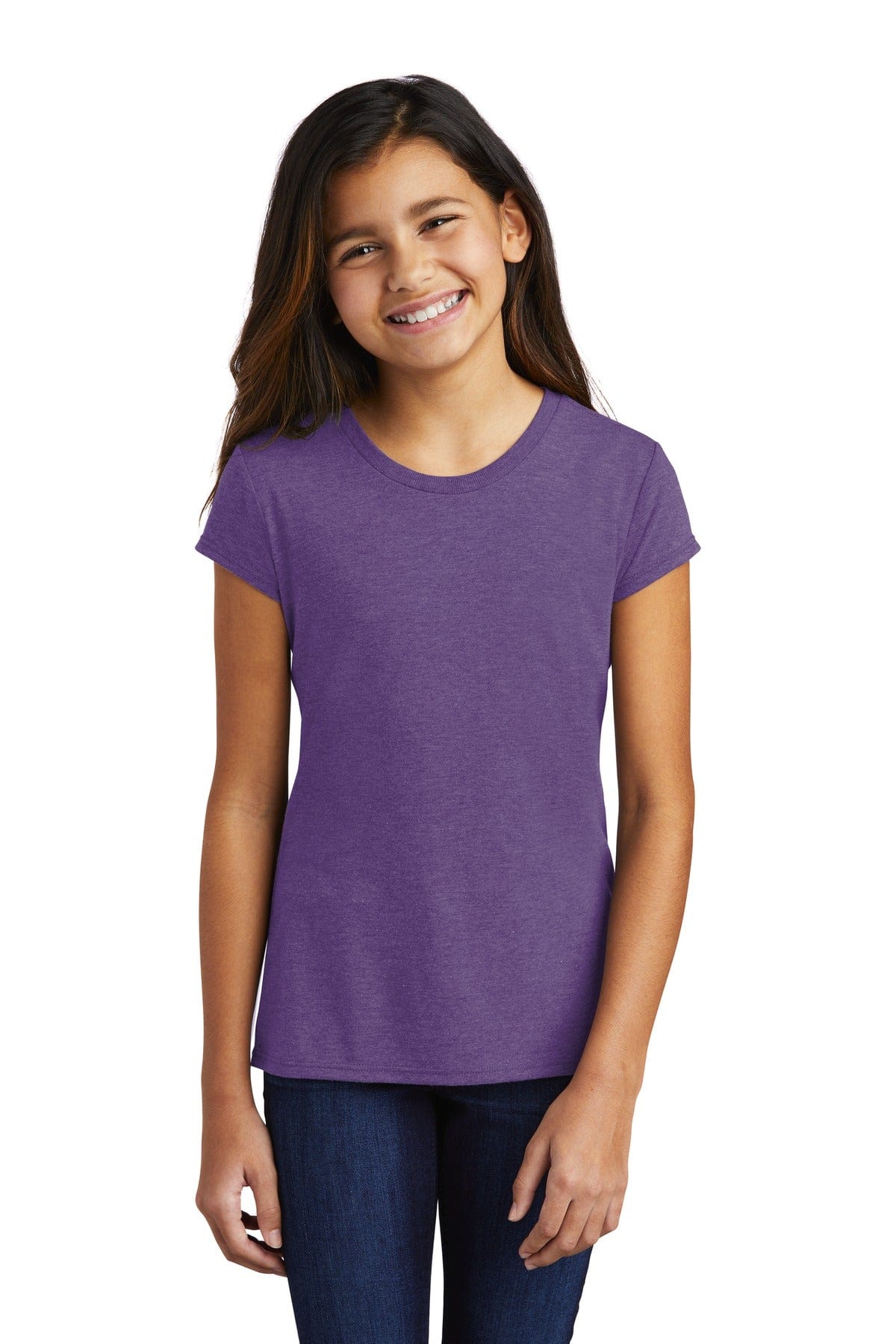 District T-Shirts XS / Purple Frost District DT130YG: Girls Perfect Tri Tee