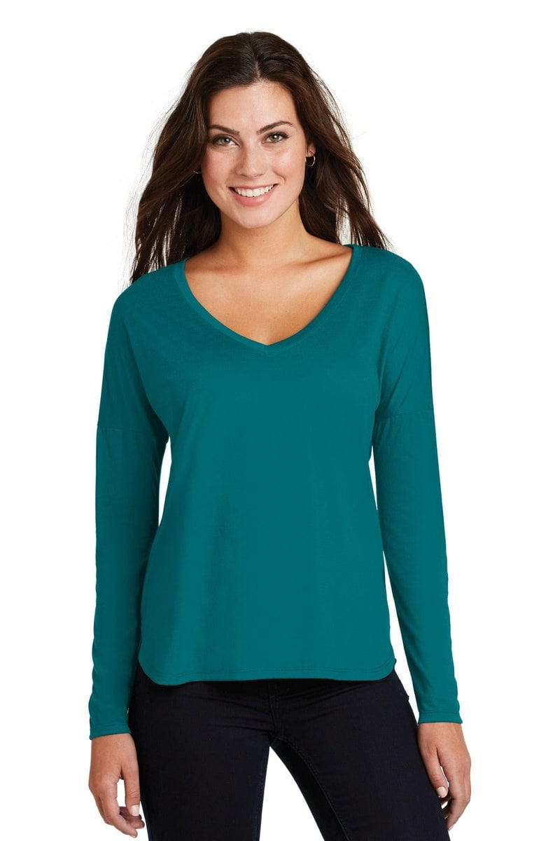 District T-Shirts XS / Teal District DM413: Women's Drapey Long Sleeve Tee
