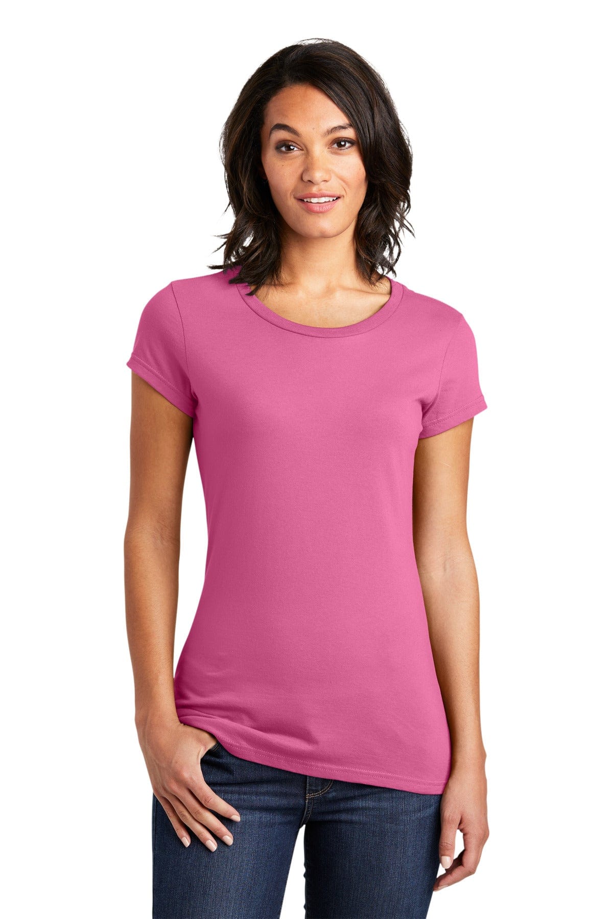District T-Shirts XS / True Pink District DT6001: Women's Fitted Very Important Tee