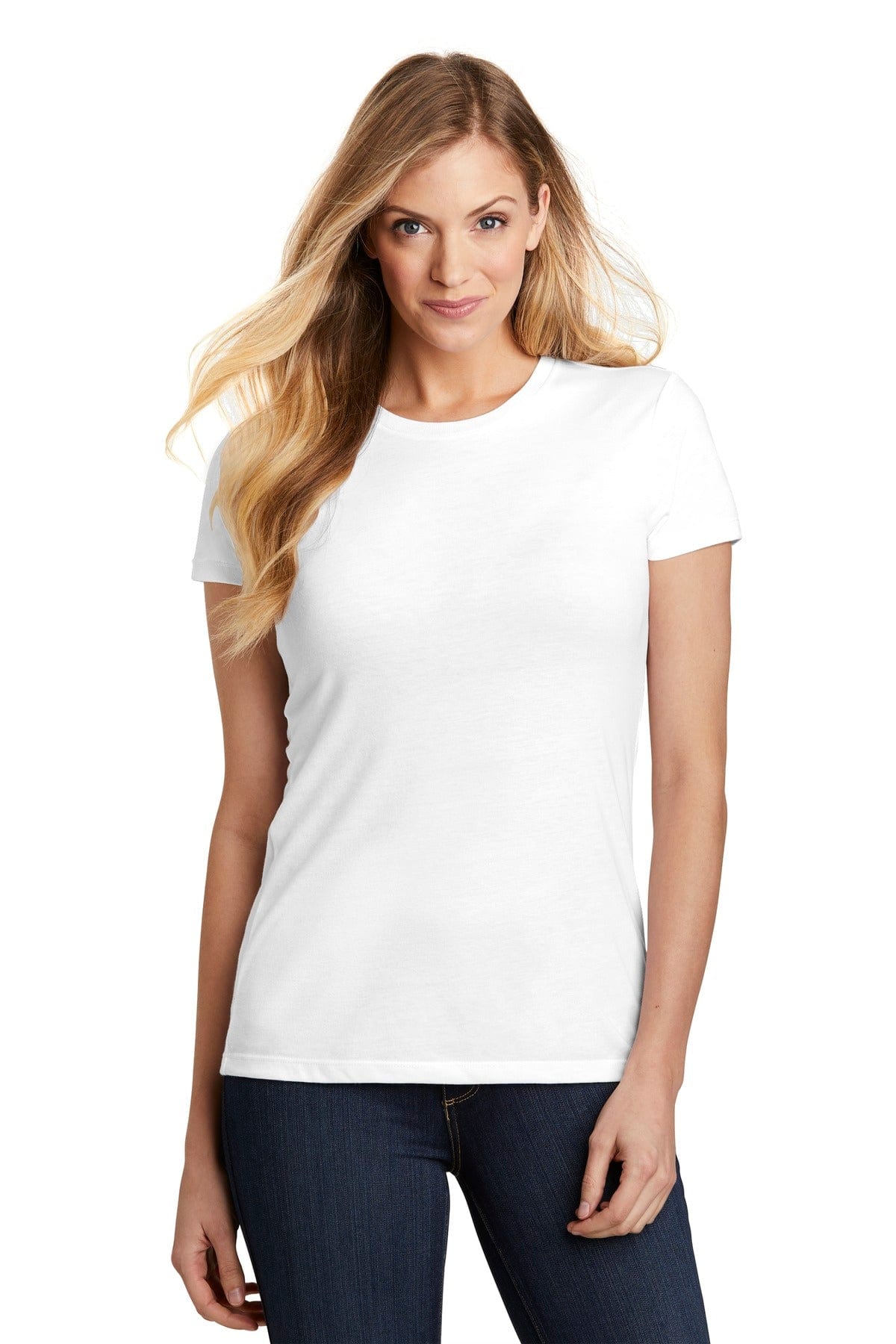 District T-Shirts XS / White District DT155: Women's Fitted Perfect Tri Tee