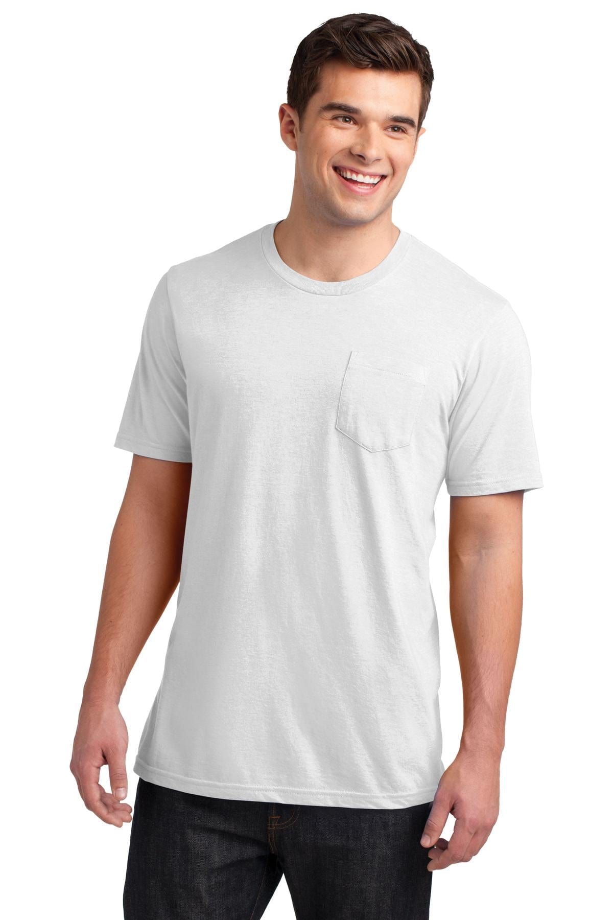 District T-Shirts XS / White District DT6000P: Very Important Tee with Pocket