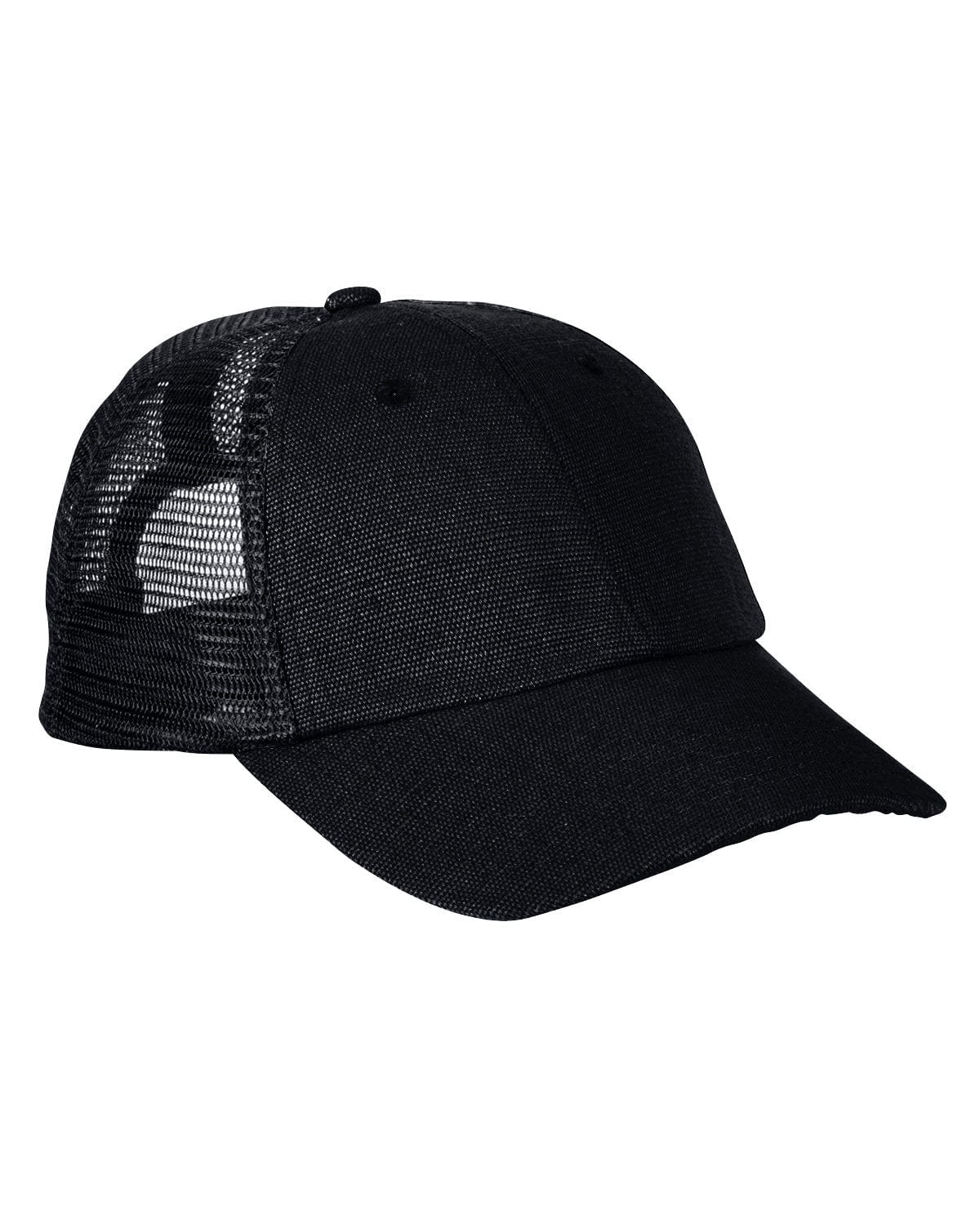 econscious Headwear OS / Black/ Black econscious EC7095: 6.8 oz. Hemp Washed Soft Mesh Trucker