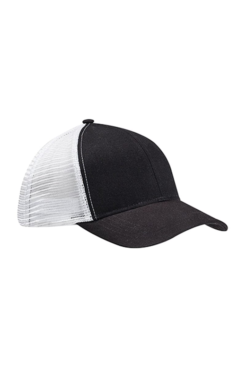 econscious Headwear OS / Black/ White econscious EC7070: Eco Trucker Organic/Recycled Hat