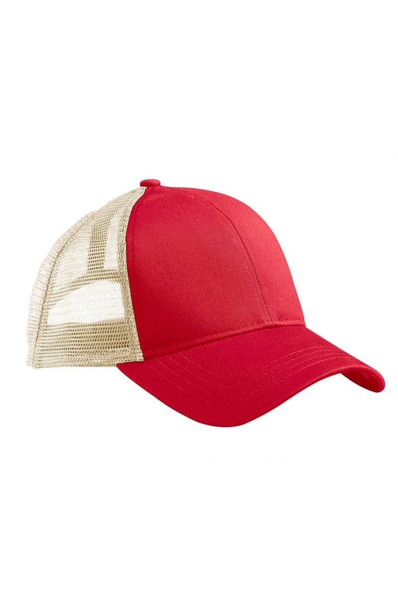 econscious Headwear OS / Red/ Oyster econscious EC7070: Eco Trucker Organic/Recycled Hat