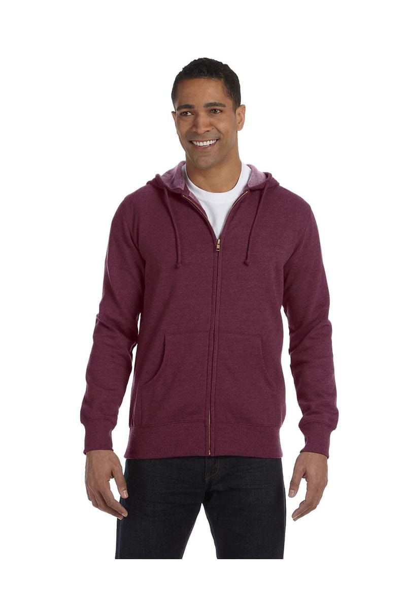 econscious Sweatshirts/Fleece S / Berry econscious EC5680: Men's 7 oz. Organic/Recycled Heathered Full-Zip Hood