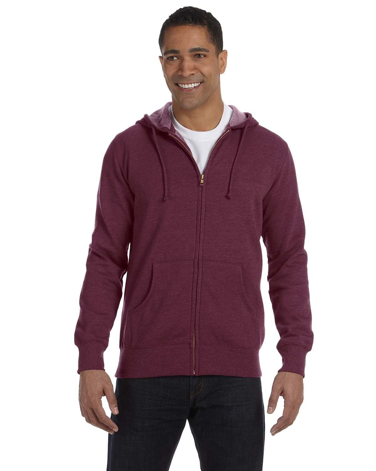econscious Sweatshirts/Fleece S / Berry econscious EC5680: Men's 7 oz. Organic/Recycled Heathered Full-Zip Hood