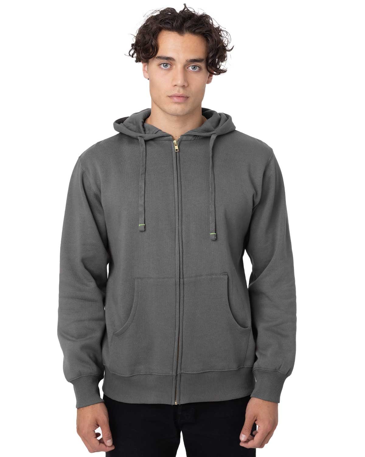 econscious Sweatshirts/Fleece S / Charcoal econscious EC5650: Men's 9 oz. Organic/Recycled Full-Zip Hood