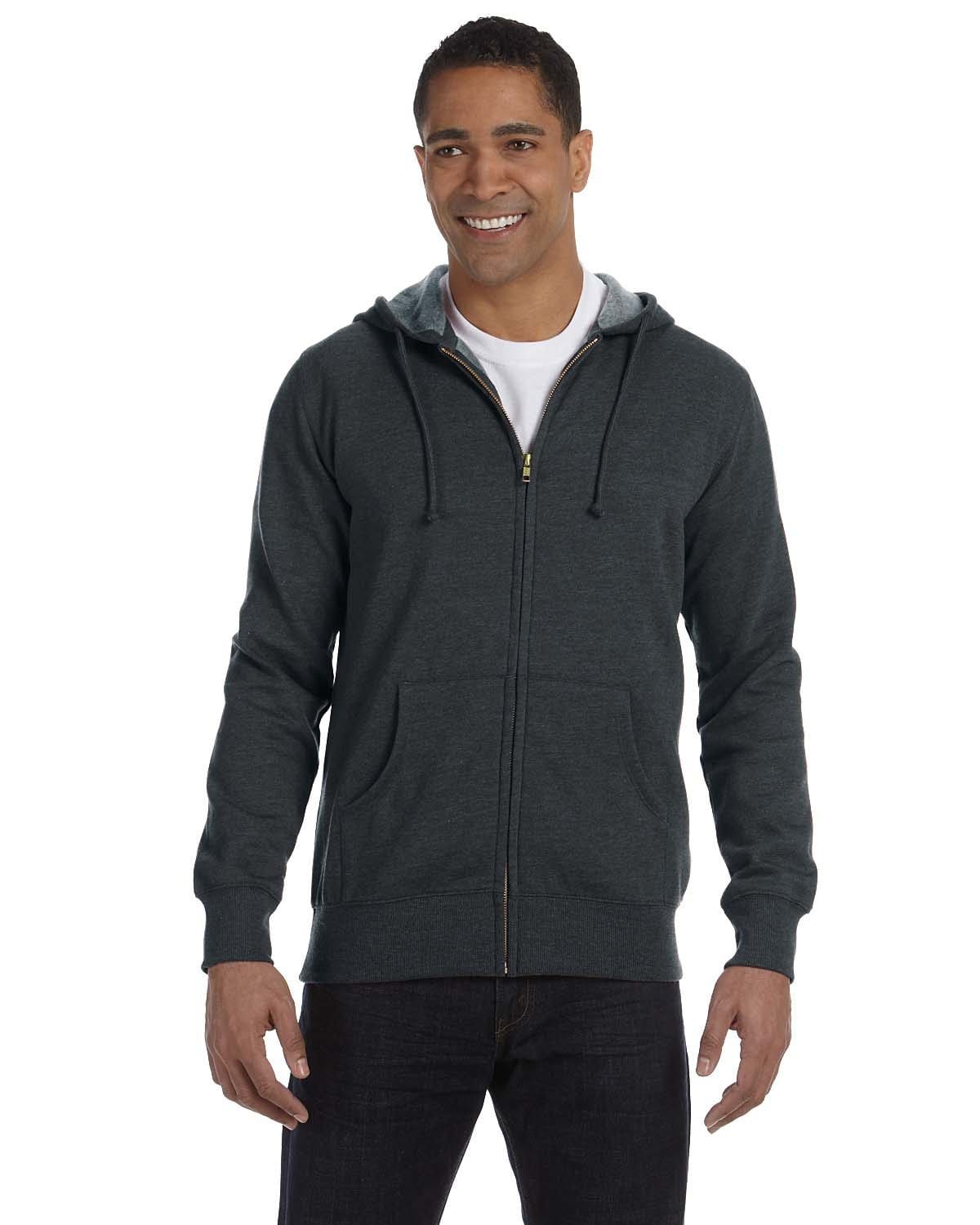 econscious Sweatshirts/Fleece S / Charcoal econscious EC5680: Men's 7 oz. Organic/Recycled Heathered Full-Zip Hood
