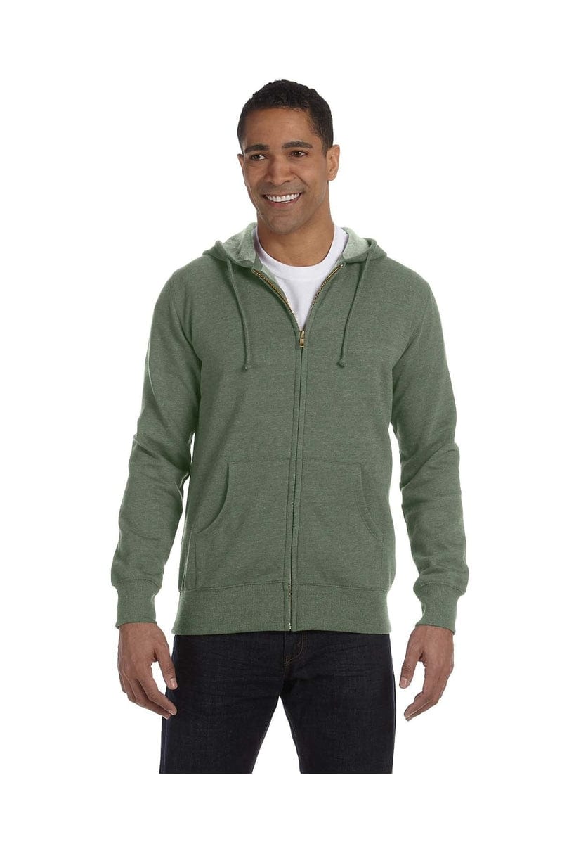 econscious Sweatshirts/Fleece S / Military Green econscious EC5680: Men's 7 oz. Organic/Recycled Heathered Full-Zip Hood