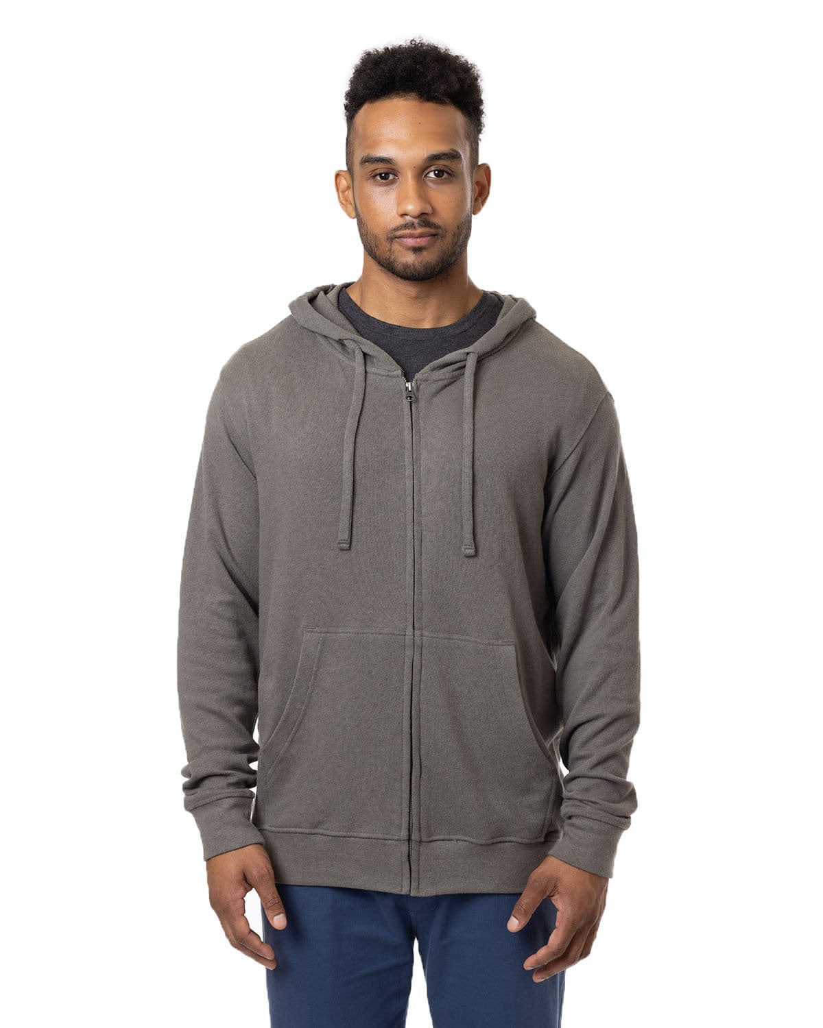 econscious Sweatshirts/Fleece XS / Stonework Gray econscious EC5980: Unisex Hemp Hero Full-Zip hooded Sweatshirt