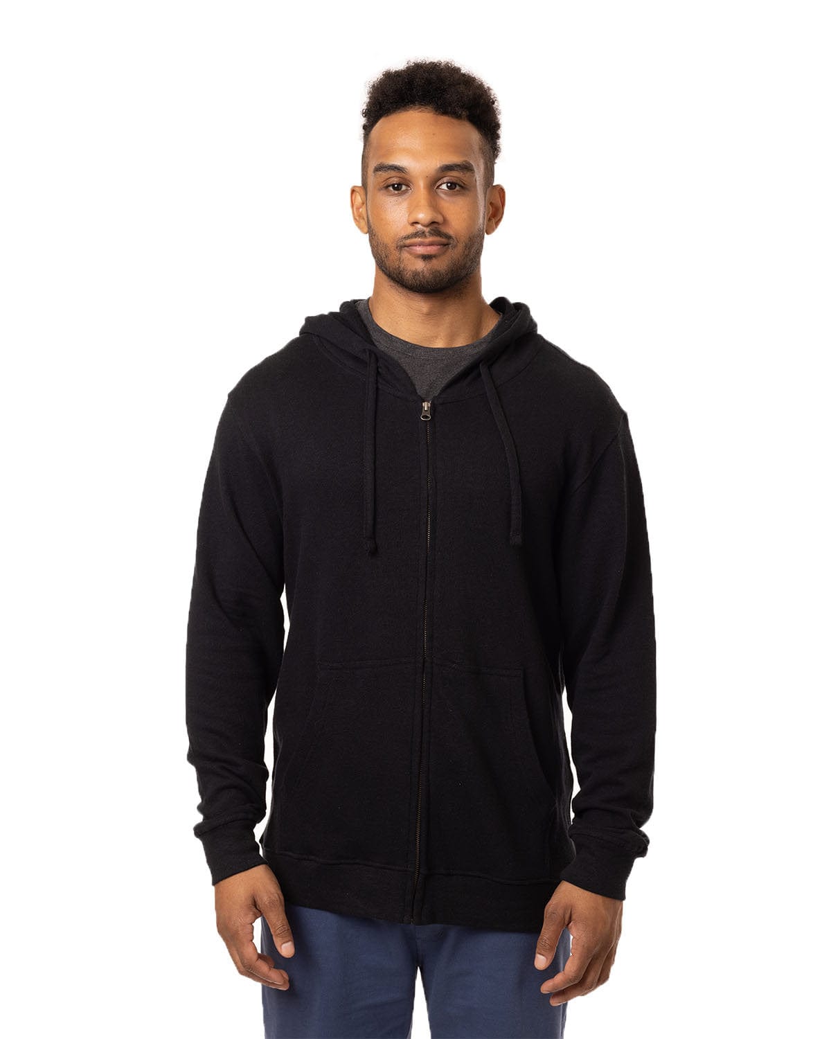 econscious Sweatshirts/Fleece XS / Washed Black econscious EC5980: Unisex Hemp Hero Full-Zip hooded Sweatshirt