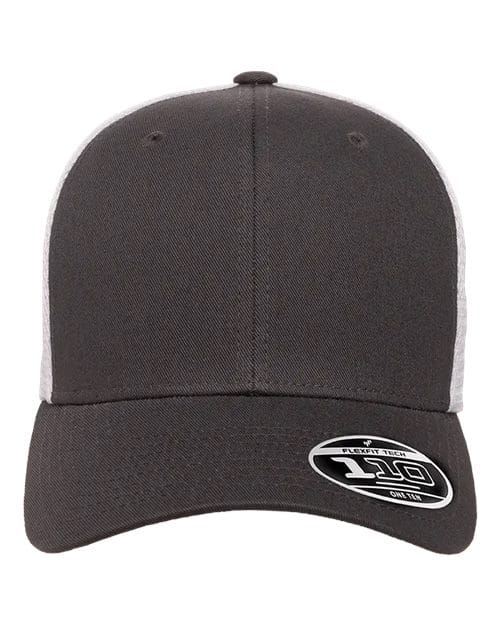 Flexfit 8128 Adjustable / Charcoal/ White 110M-110® Mesh-Back Cap