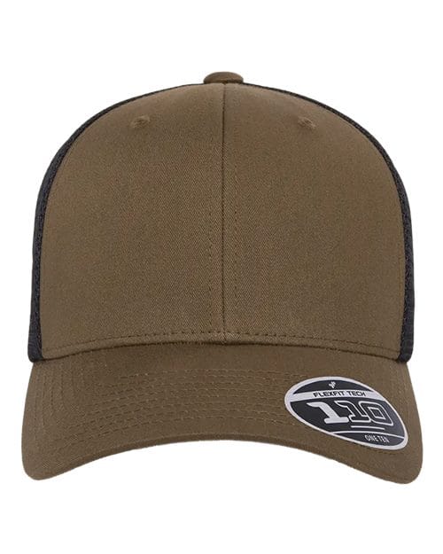Flexfit 8128 Adjustable / Coyote Brown/ Black 110M-110® Mesh-Back Cap