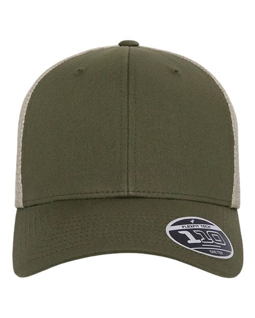 Flexfit 8128 Adjustable / Olive/ Khaki 110M-110® Mesh-Back Cap