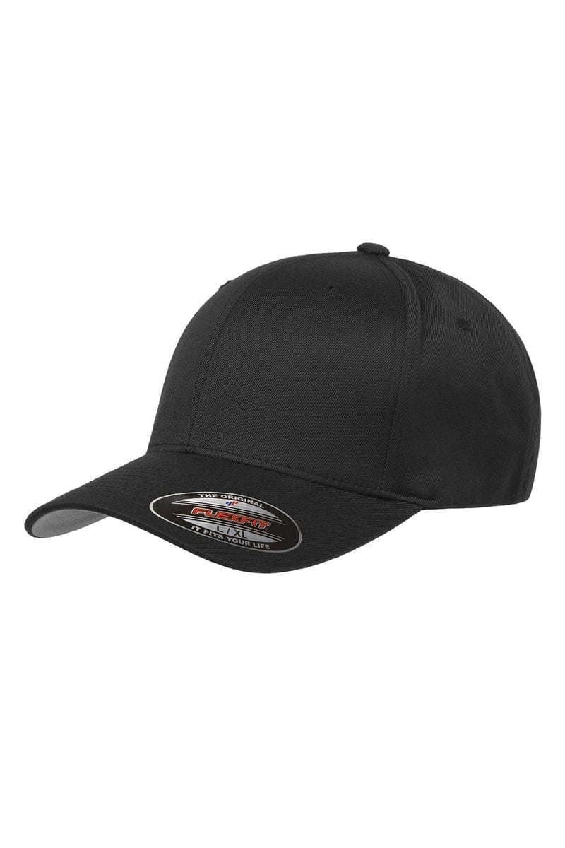 Flexfit Headwear S/M / Black Flexfit 6277: Adult Wooly 6-Panel Cap