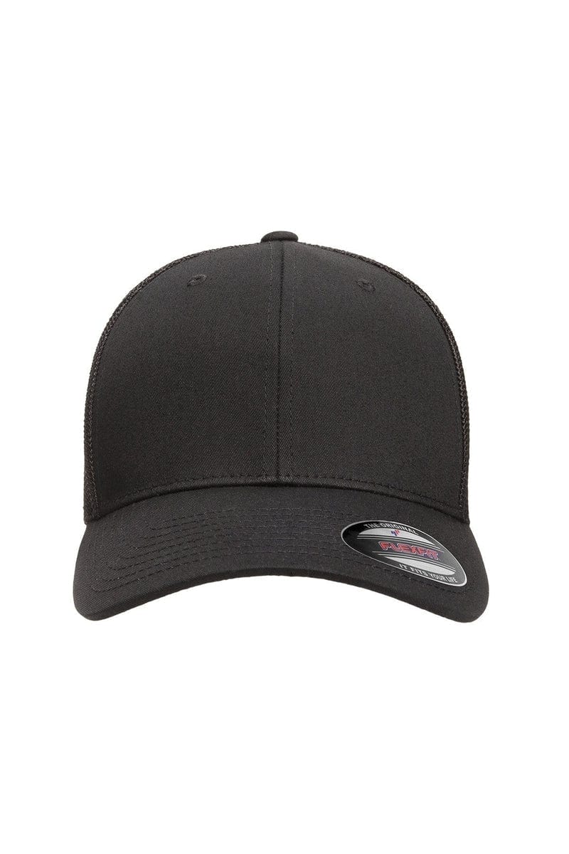 Flexfit Headwear OS / Black Flexfit 6511: Adult 6-Panel Trucker Cap