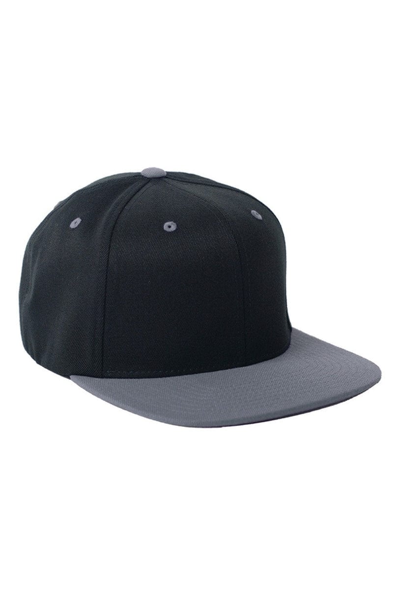 Flexfit Headwear OS / Black/ Grey Flexfit 110FT: Adult Wool Blend Snapback Two-Tone Cap