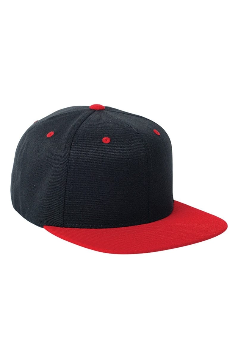 Flexfit Headwear OS / Black/ Red Flexfit 110FT: Adult Wool Blend Snapback Two-Tone Cap