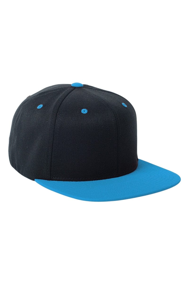Flexfit Headwear OS / Black/ Teal Flexfit 110FT: Adult Wool Blend Snapback Two-Tone Cap