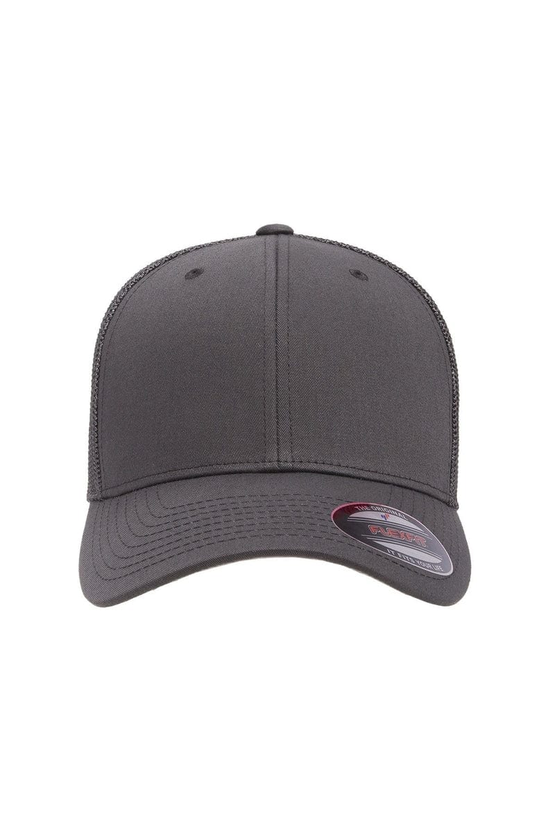Flexfit Headwear OS / Charcoal Flexfit 6511: Adult 6-Panel Trucker Cap