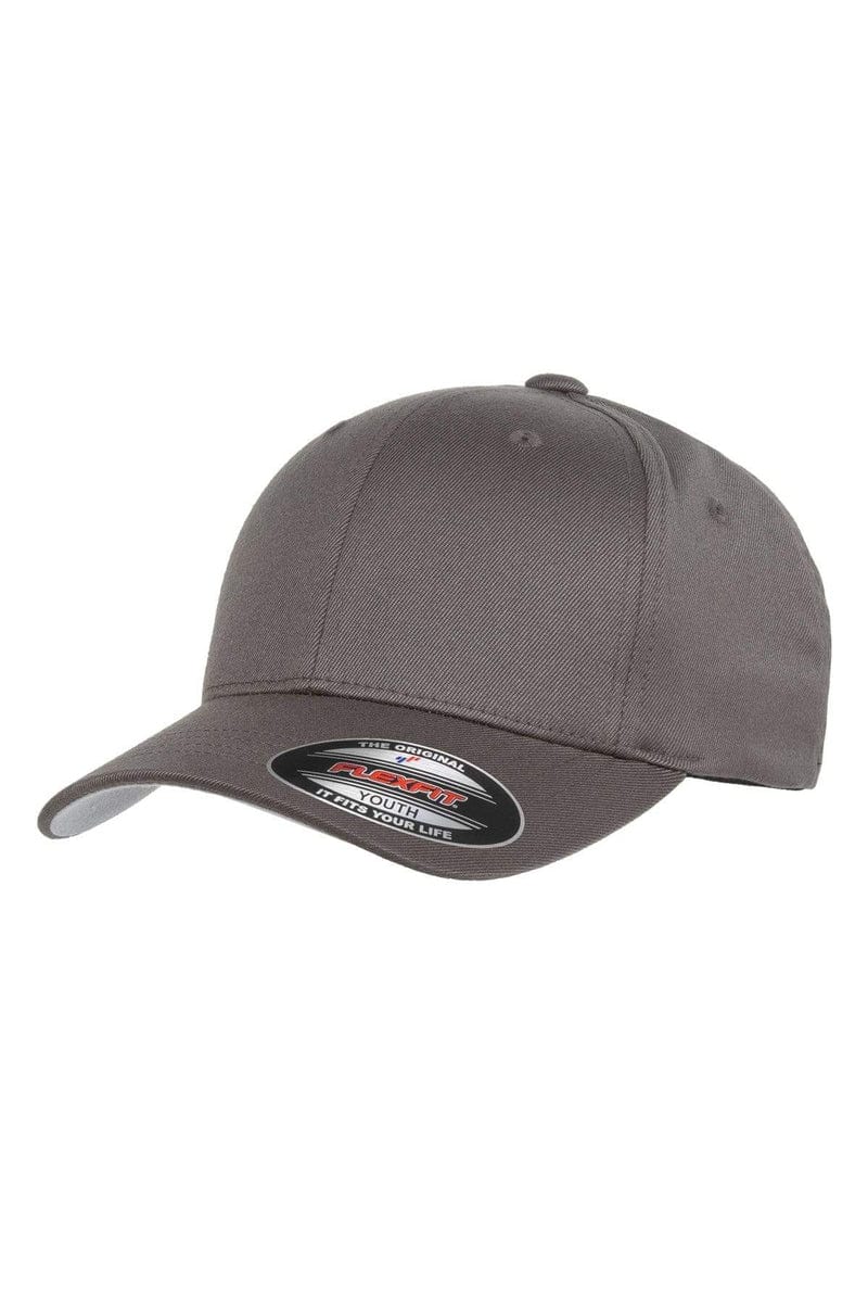 Flexfit Headwear OS / Dark Grey Flexfit 6277Y: Youth Wooly 6-Panel Cap